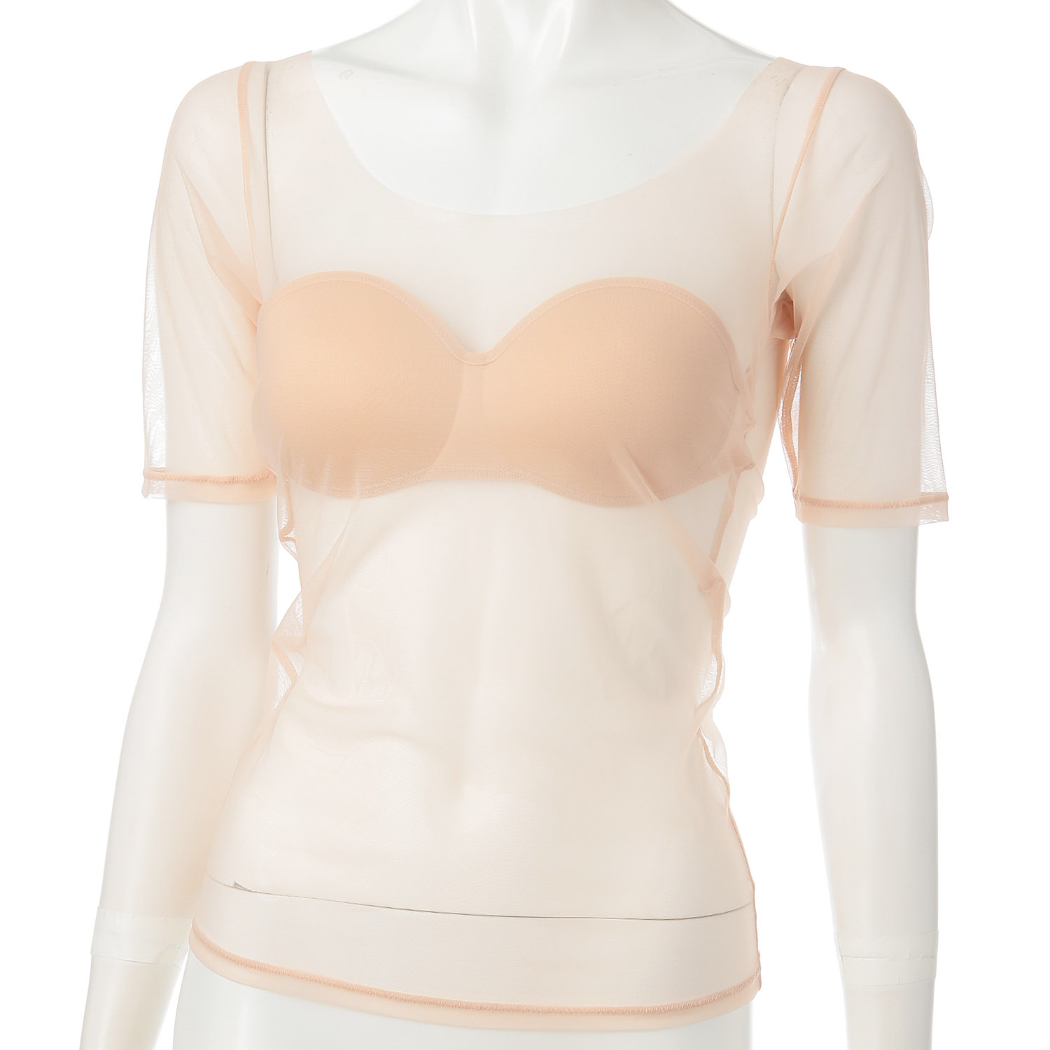 スキントーンインナー カップ付き半袖LL - 画像5