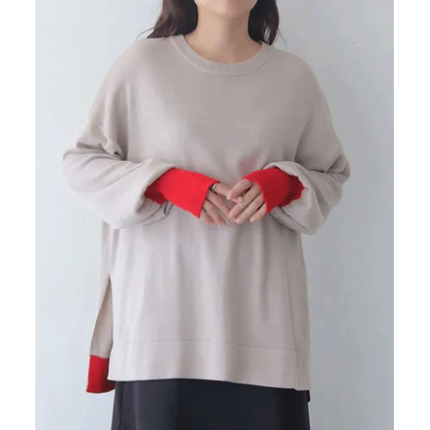 【Insta Live】vingtrois 配色ニットプルオーバー - 画像2