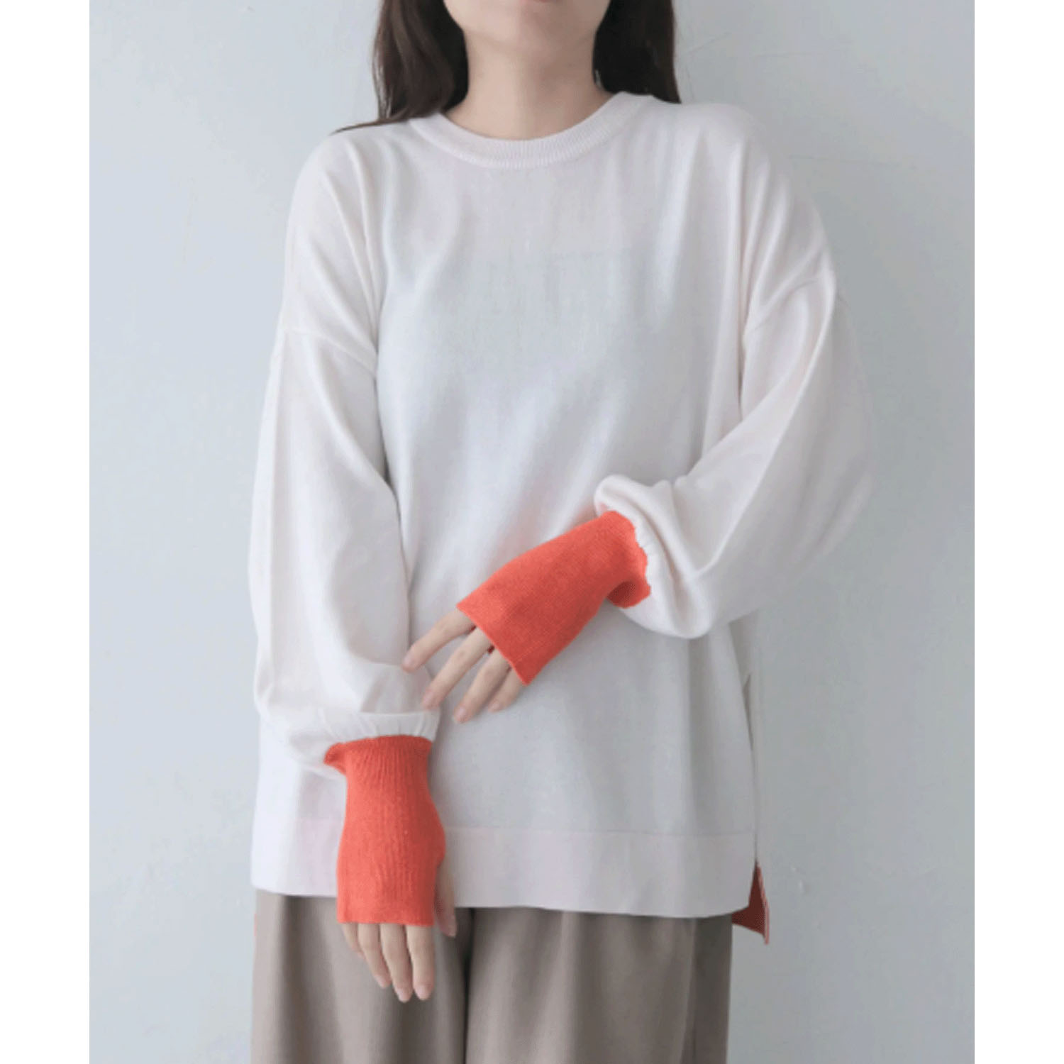 【Insta Live】vingtrois 配色ニットプルオーバー - 画像8