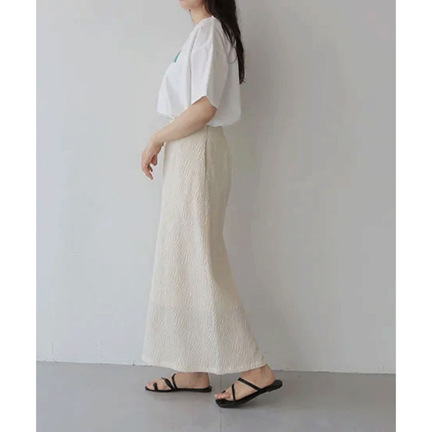 【Insta LIVE】Vingtrois ウェーブ柄スカート - 画像5