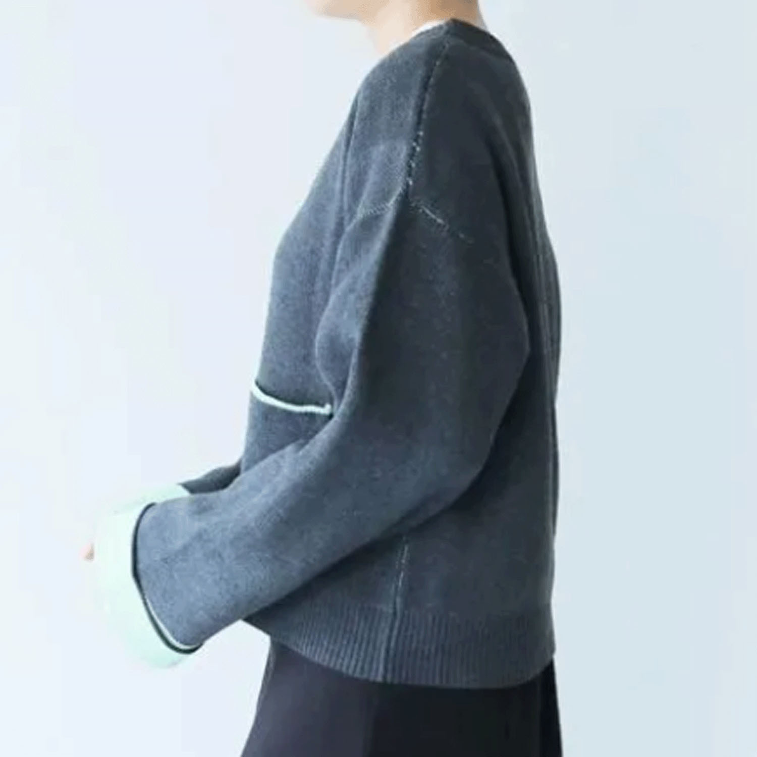 vingtrois 配色ニットカーディガン - 画像4