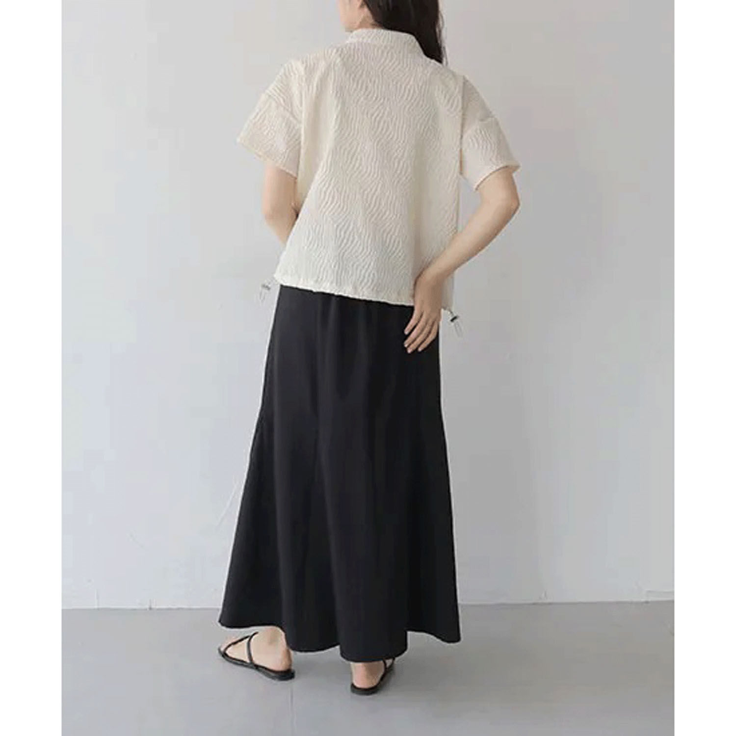 Vingtrois ウェーブ柄ハーフジッププルオーバー - 画像8