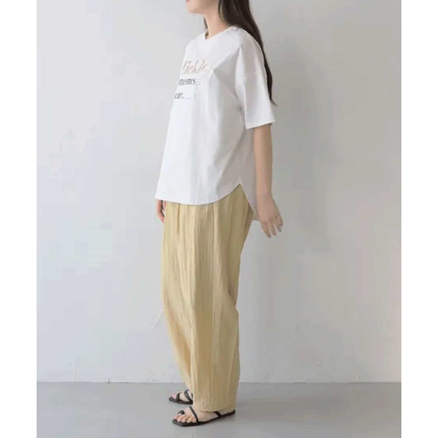 Vingtrois ドライタッチコットン箔ロゴTシャツ - 画像13