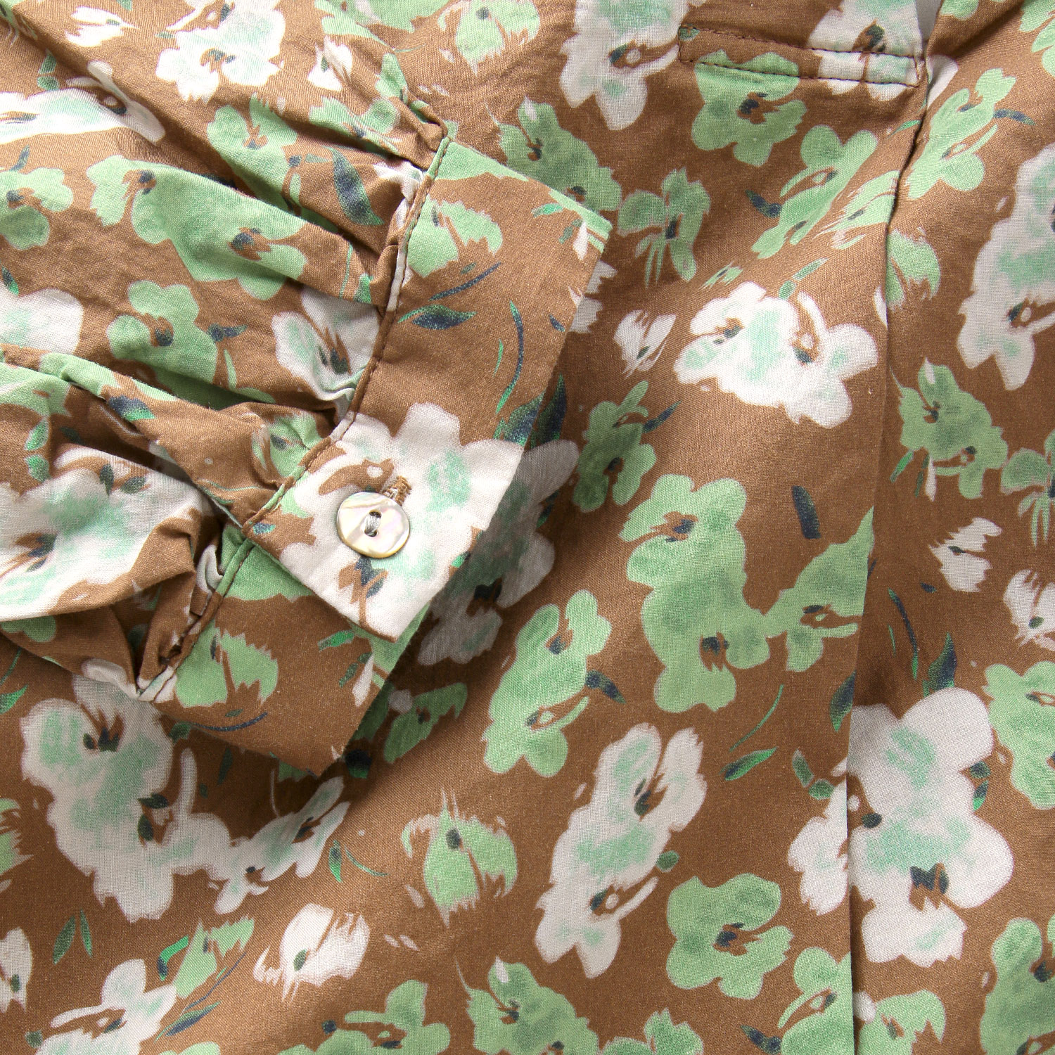 ザンパフラワープリントギャザーブラウス - 画像4