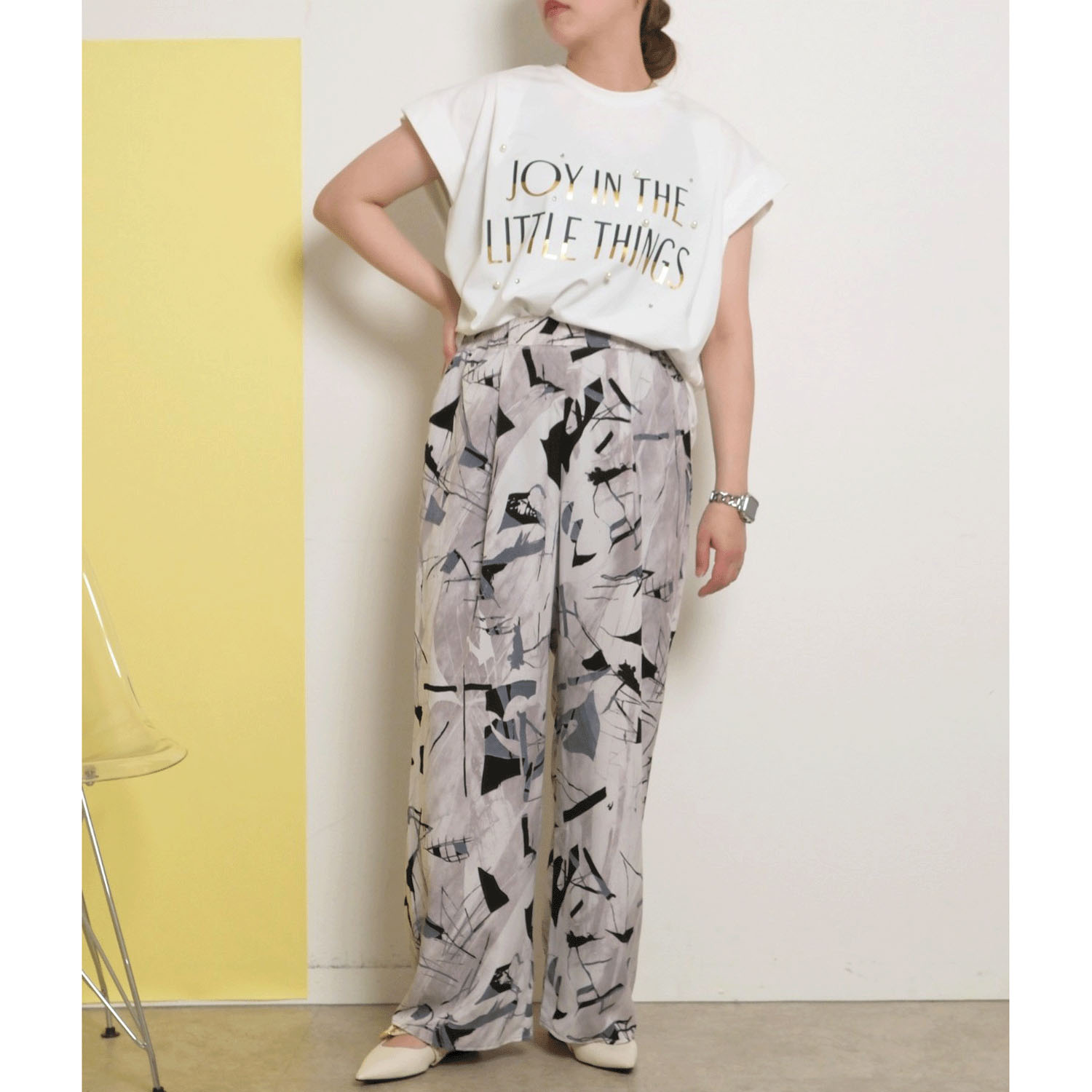 【Insta Live】Palm Riche ジオメトリック柄リラックスパンツ - 画像15