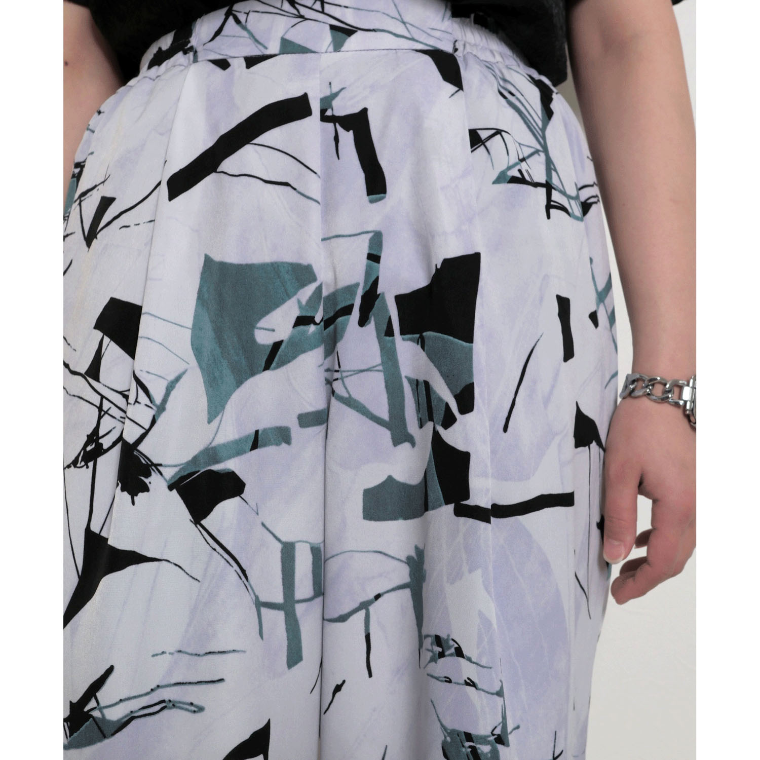 【Insta Live】Palm Riche ジオメトリック柄リラックスパンツ - 画像7