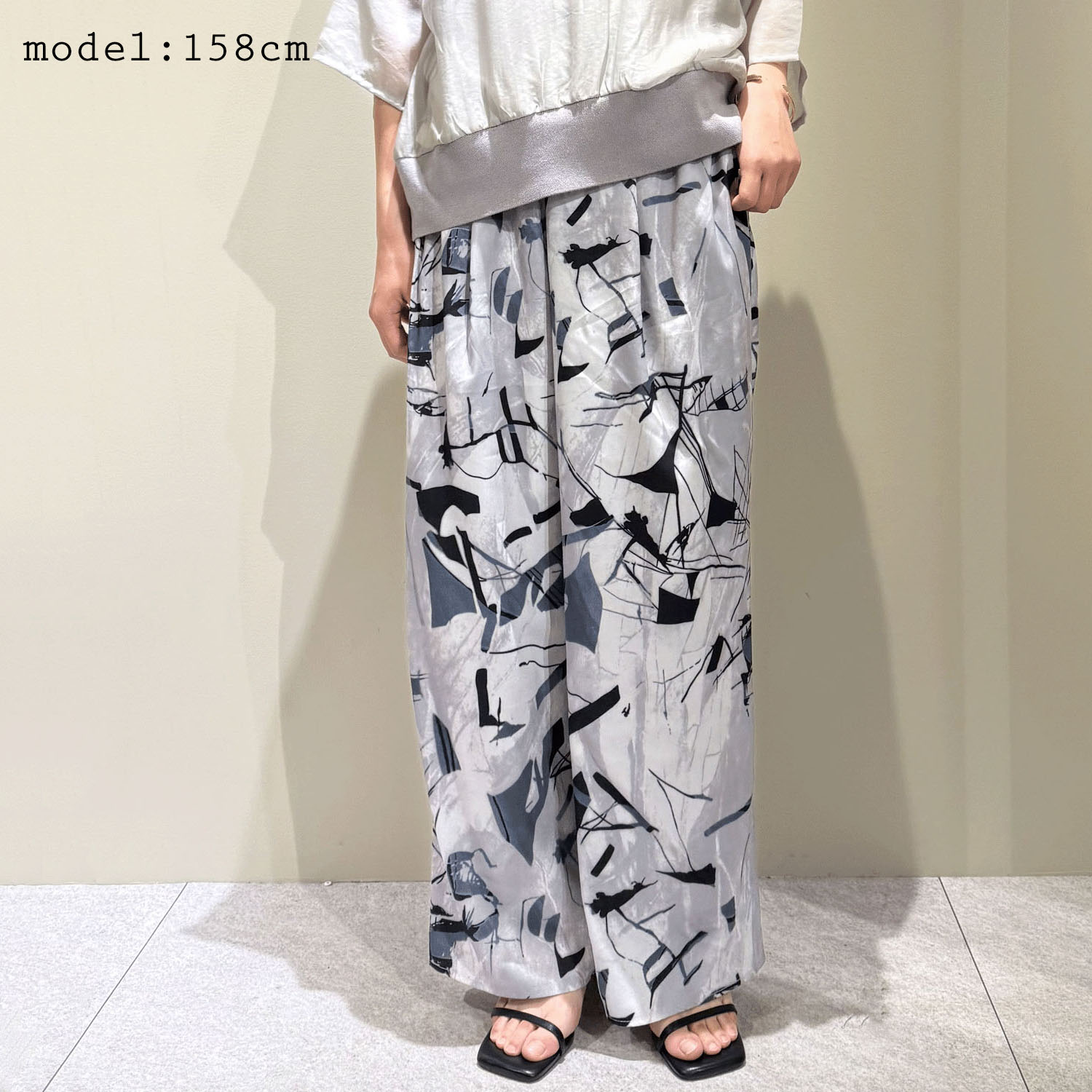 【Insta Live】Palm Riche ジオメトリック柄リラックスパンツ