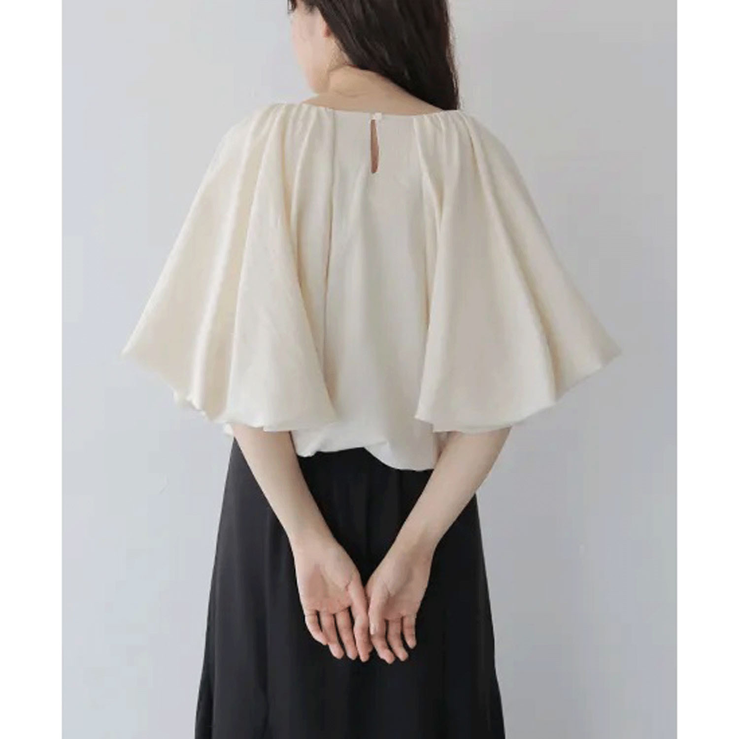 Vingtrois 麻タッチバルーンブラウス - 画像4