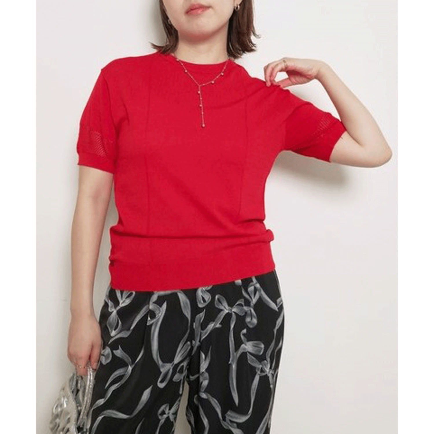 Palm Riche シンプルサマーニットトップス - 画像15