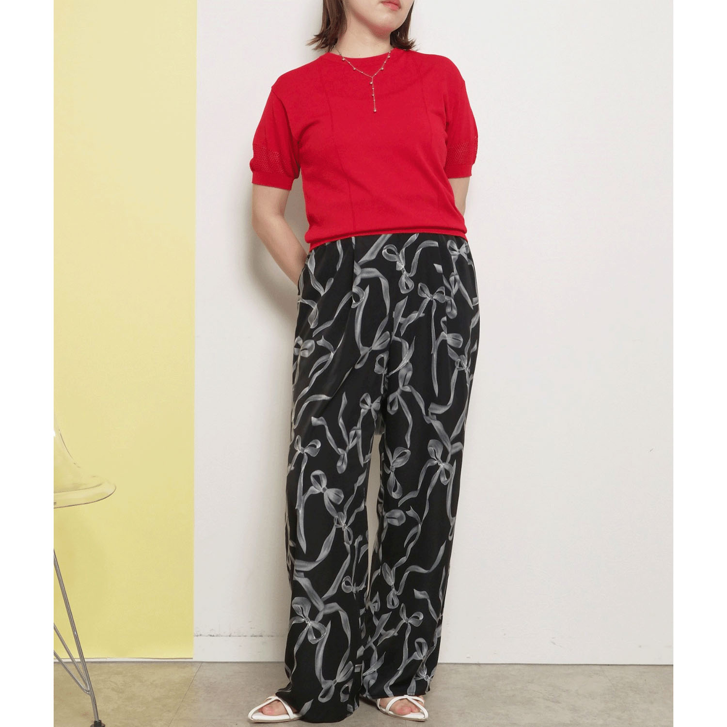 Palm Riche シンプルサマーニットトップス - 画像16