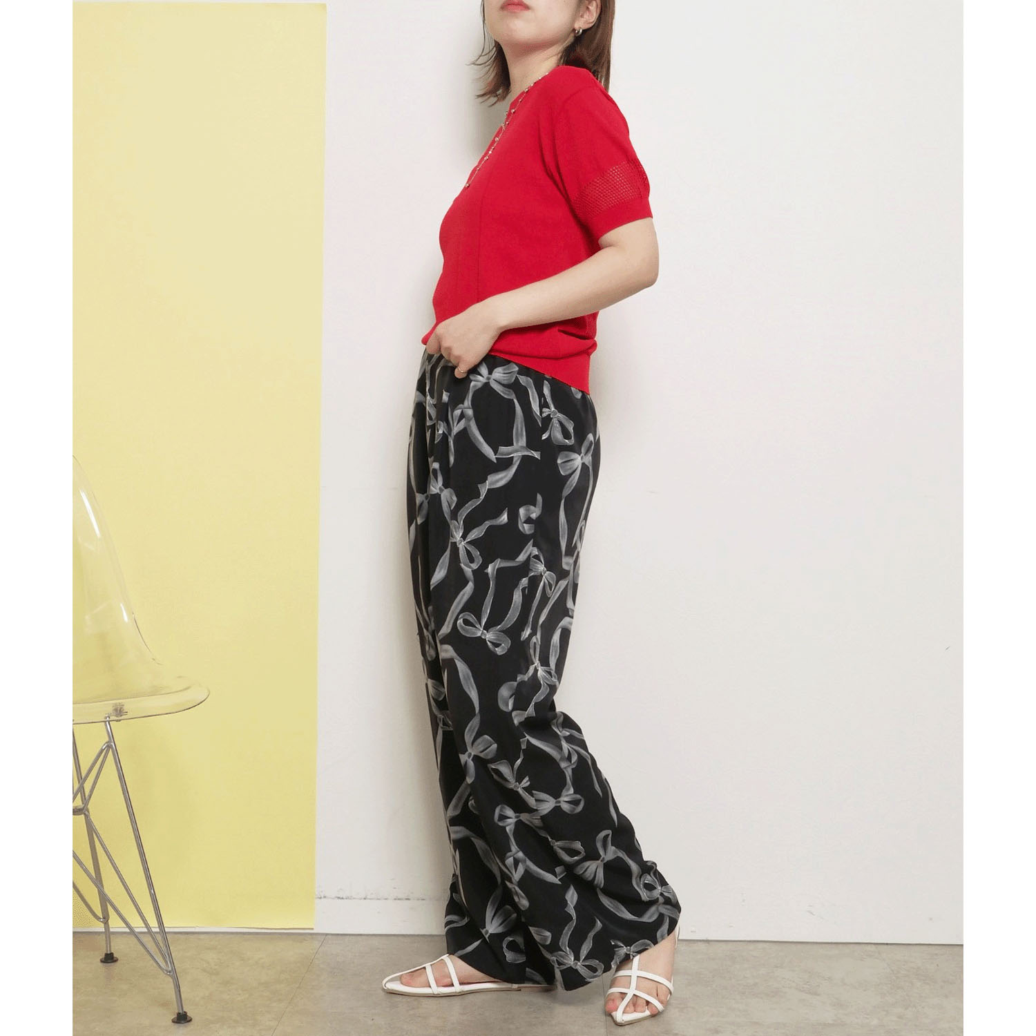 Palm Riche シンプルサマーニットトップス - 画像17