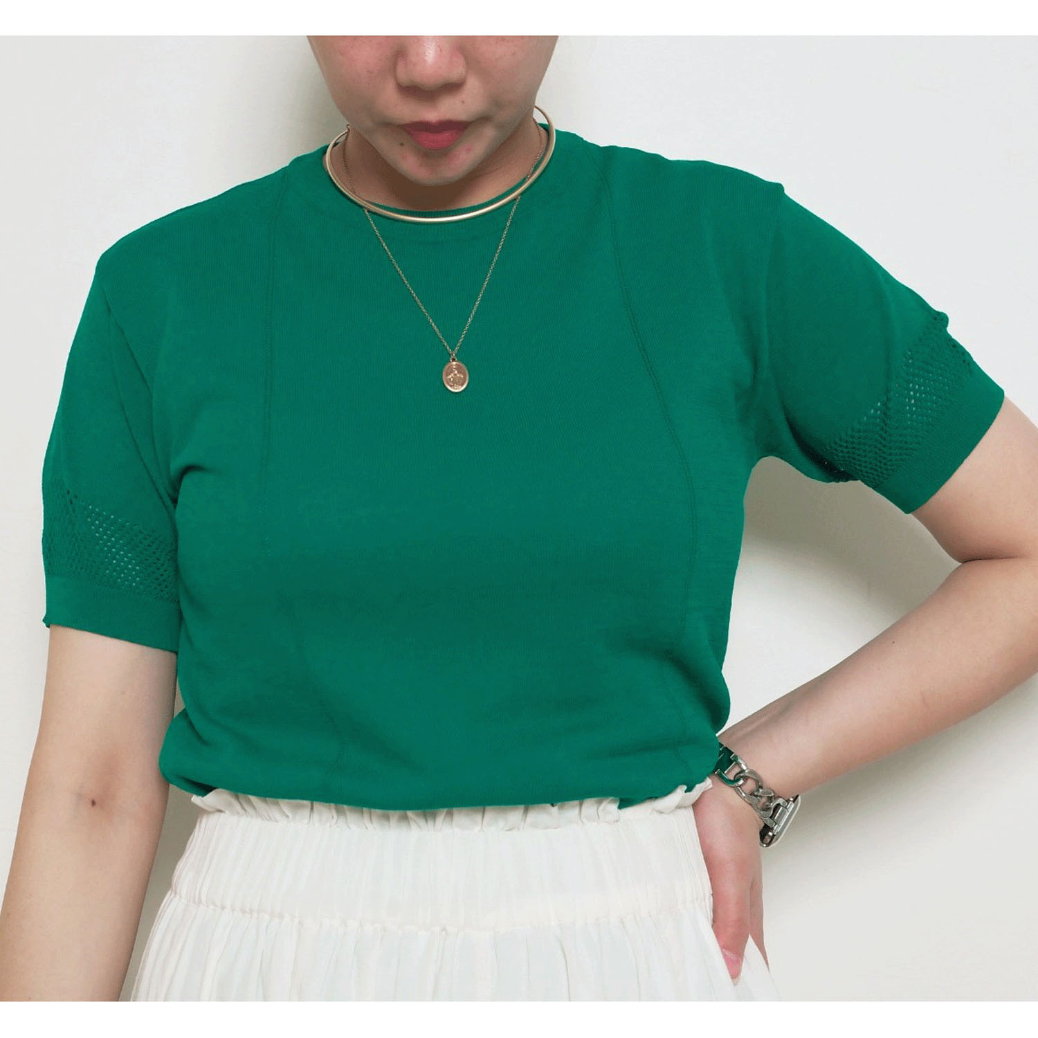 Palm Riche シンプルサマーニットトップス - 画像25