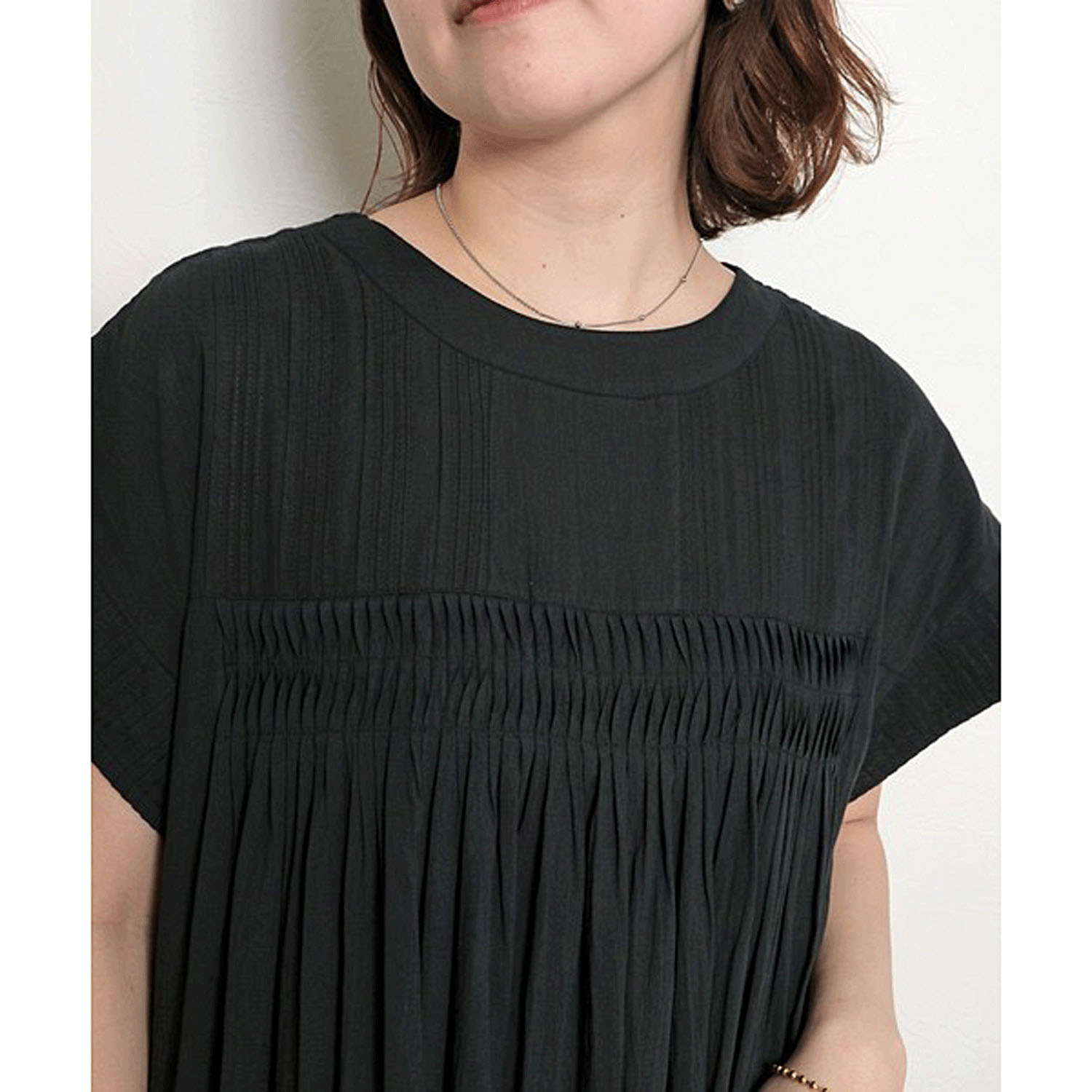 【Insta Live】Palm Riche インド綿 前後2WAYピンタックワンピース - 画像16