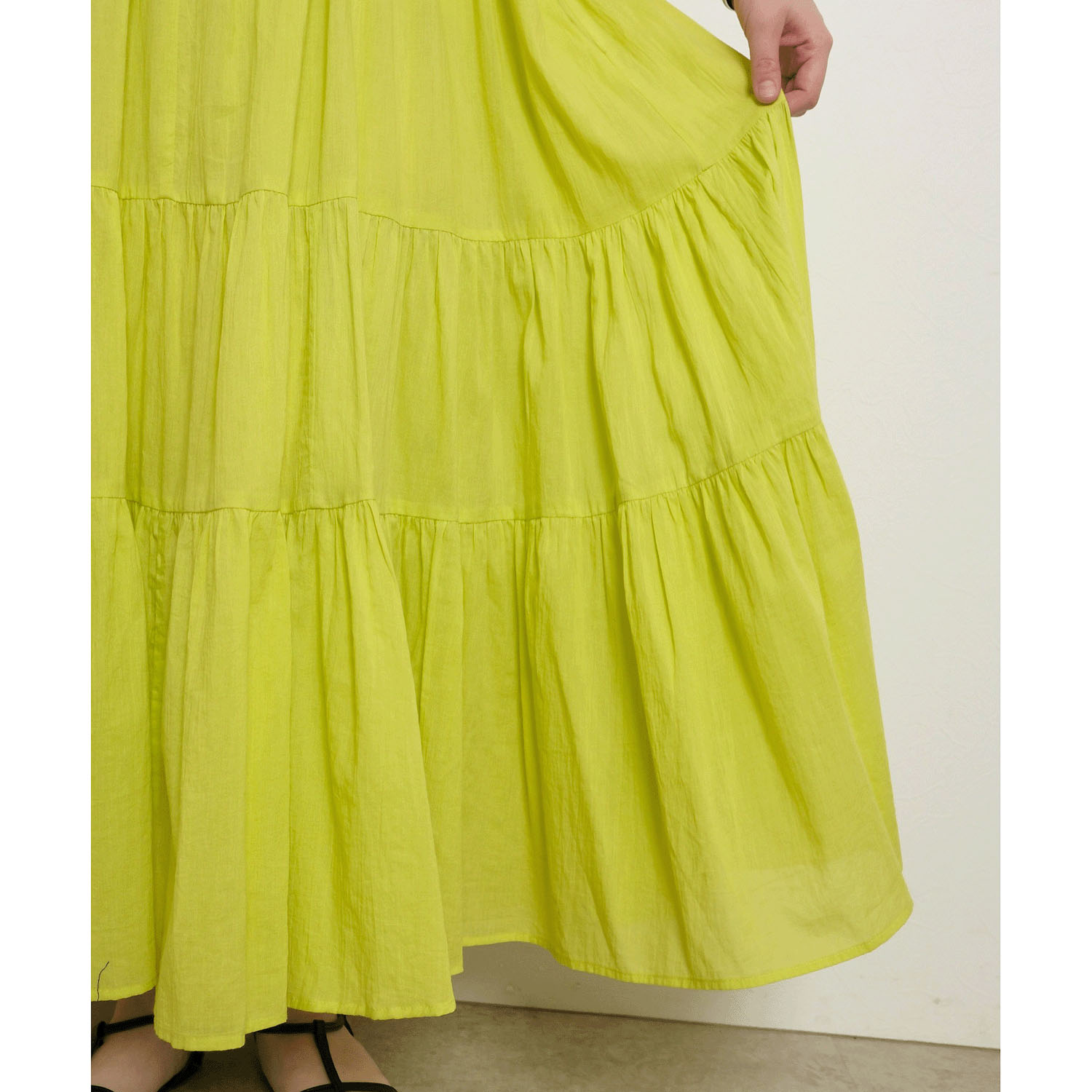 【Insta Live】Palm Riche インド綿 前後2WAYピンタックワンピース - 画像30