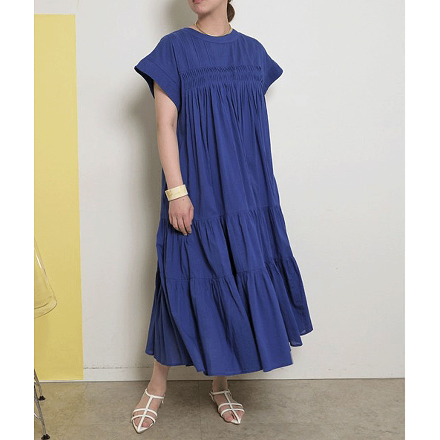 【Insta Live】Palm Riche インド綿 前後2WAYピンタックワンピース - 画像33