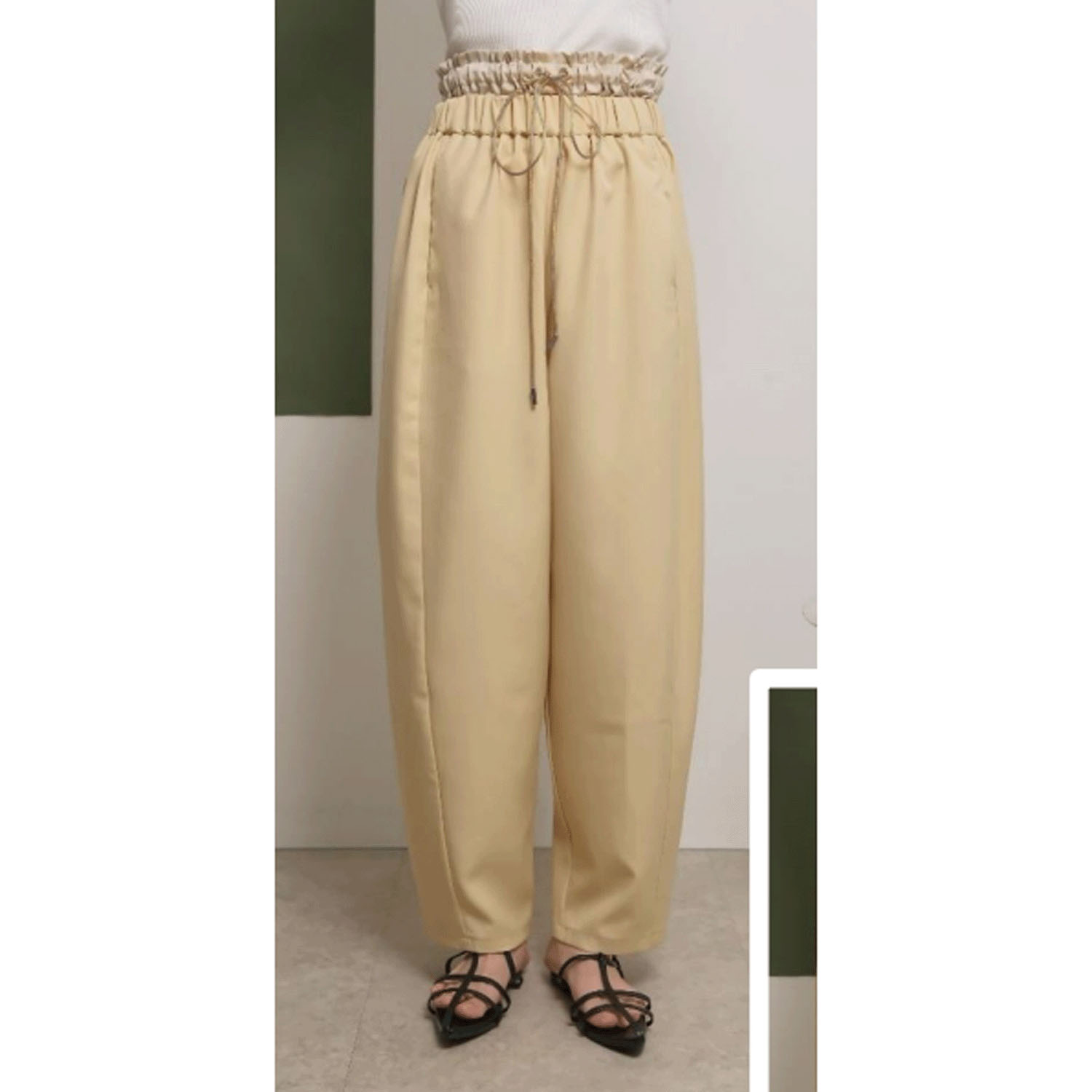 Palm Riche  ウエストレイヤードパンツ - 画像3