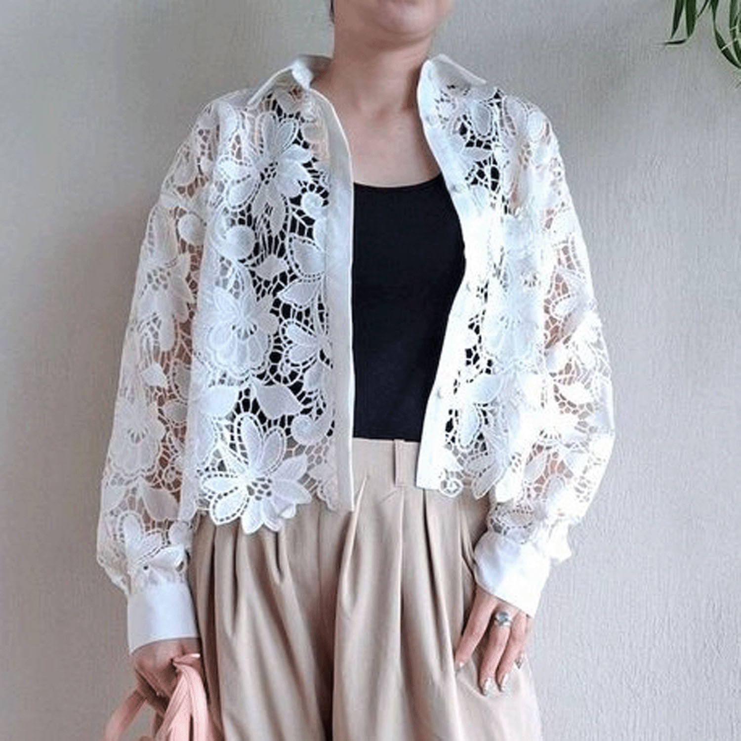 ザンパ ボタニカルレースショートシャツ - 画像4