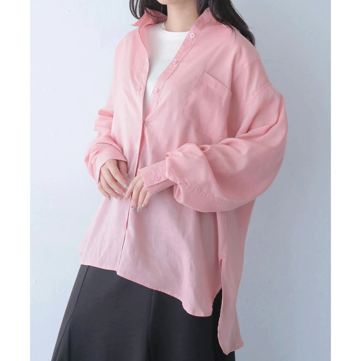 vingtrois リネン混シャツ - 画像5