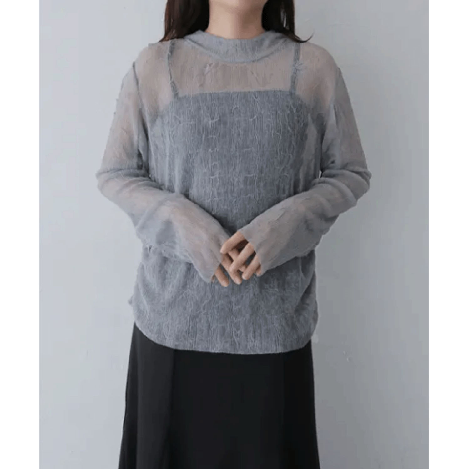 vingtrois シワ加工ギャザーインナー