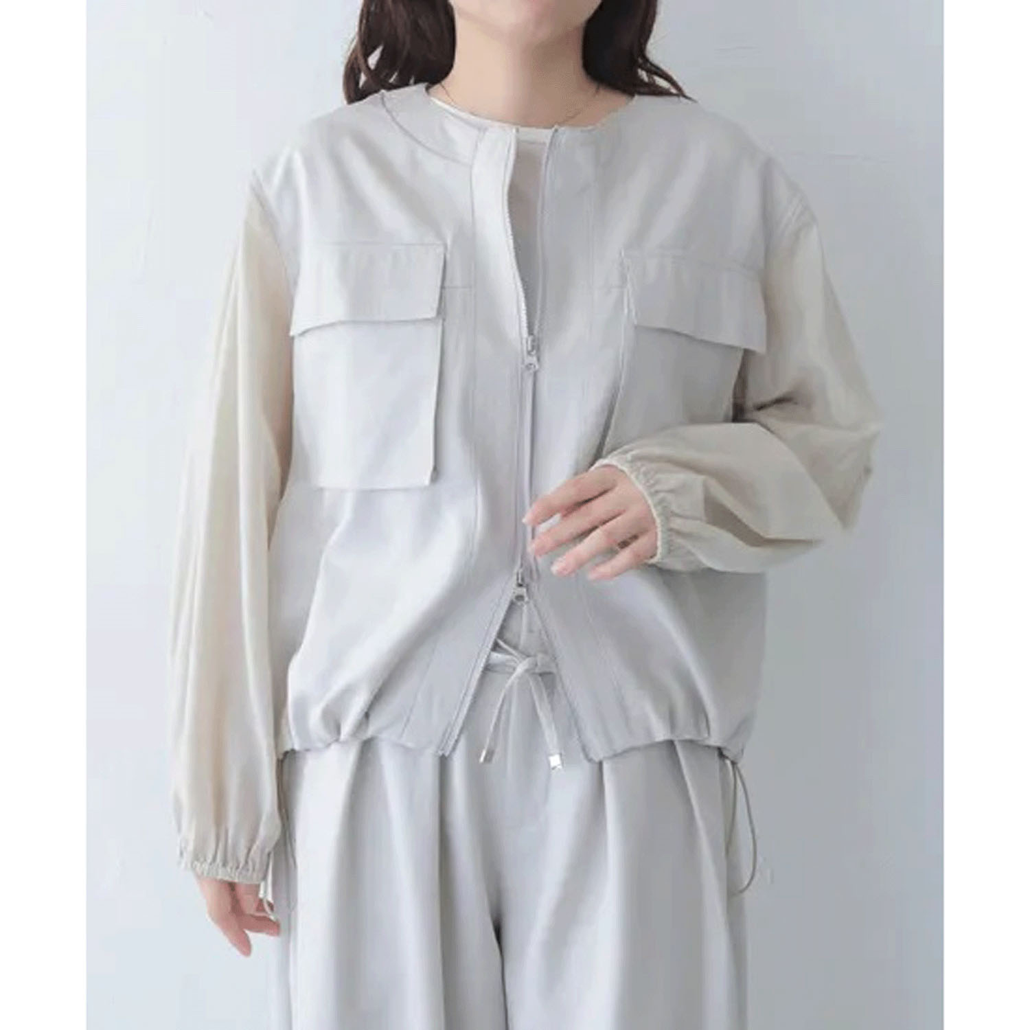 vingtrois リネンタッチブルゾン - 画像1