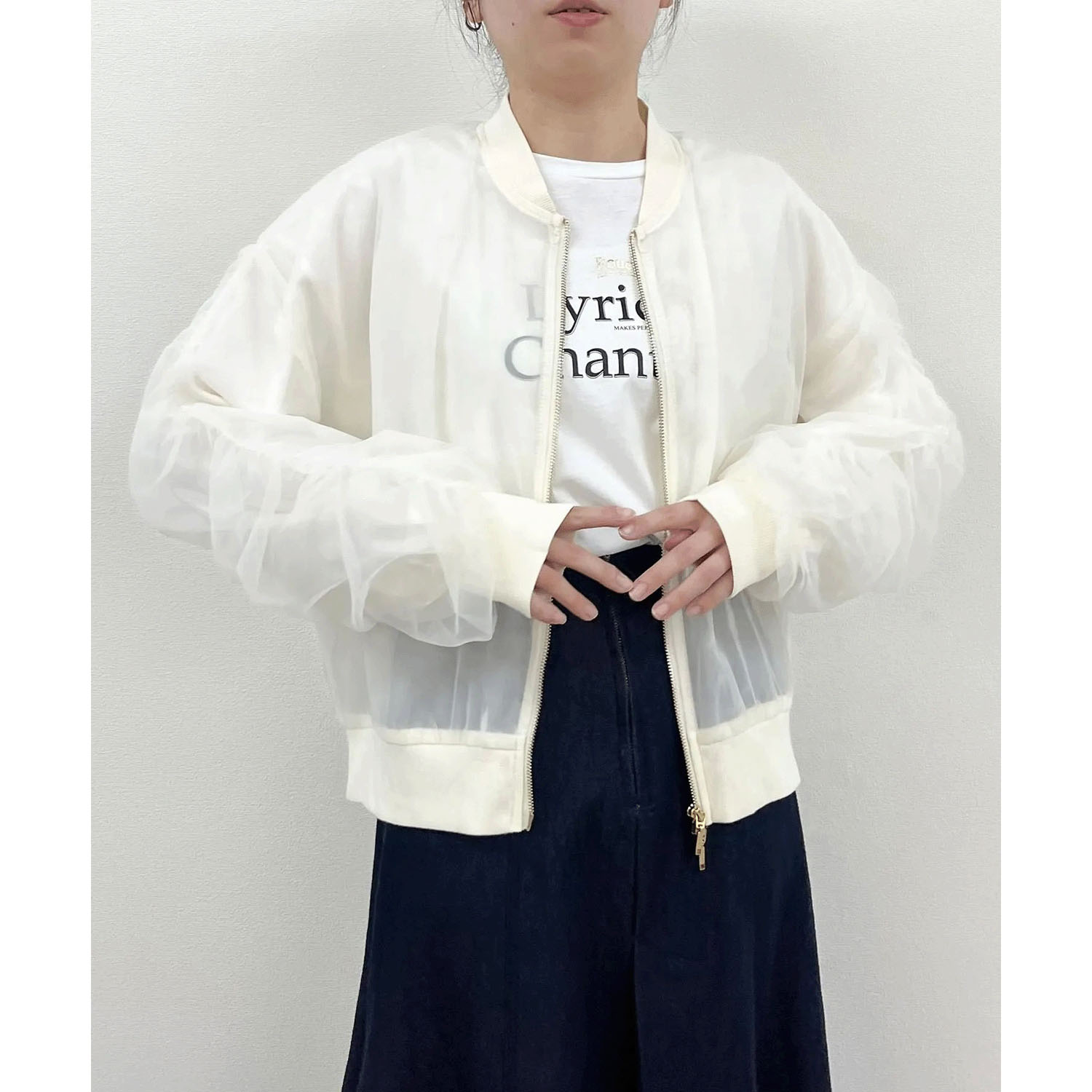 vingtrois  ソフトチュールブルゾン - 画像3