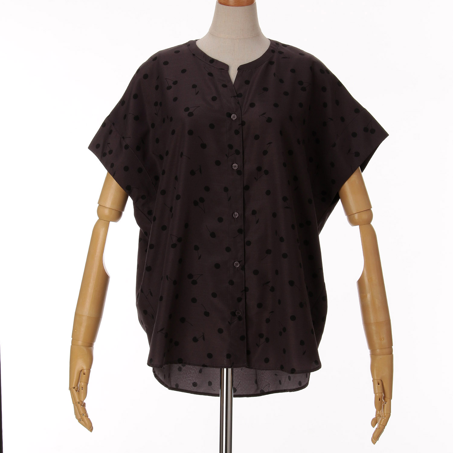 innowave さくらんぼドットプリントブラウス - 画像2