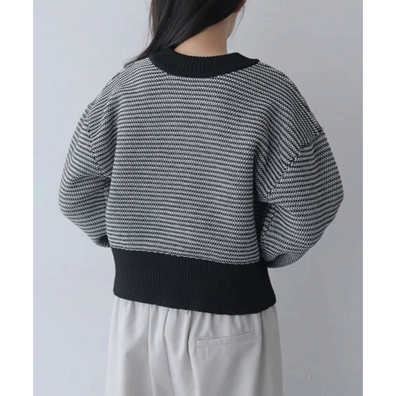 vingtrois ボーダーニットカーデ - 画像5