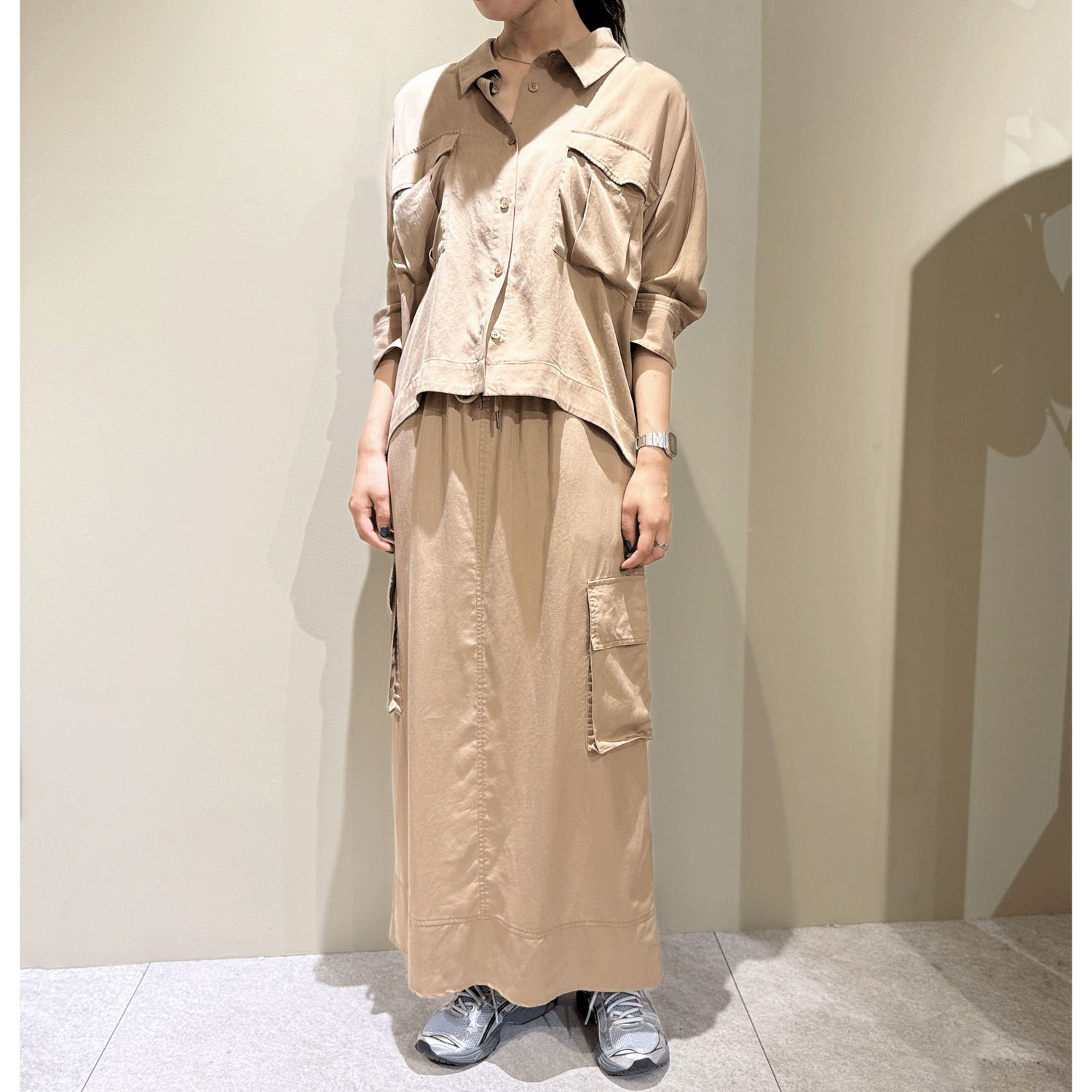 【Insta Live】33℃  バイオテンセル胸ポケとろみシャツ - 画像3