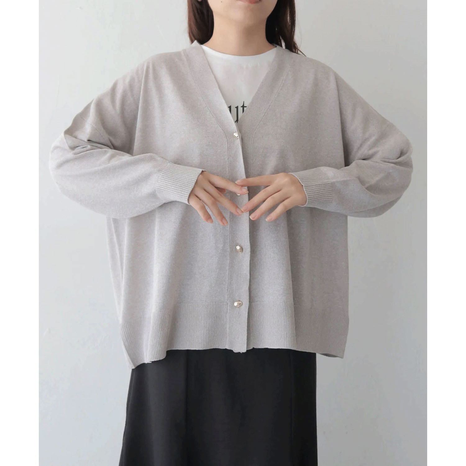 vingtrois UVカットリネンタッチカーデ