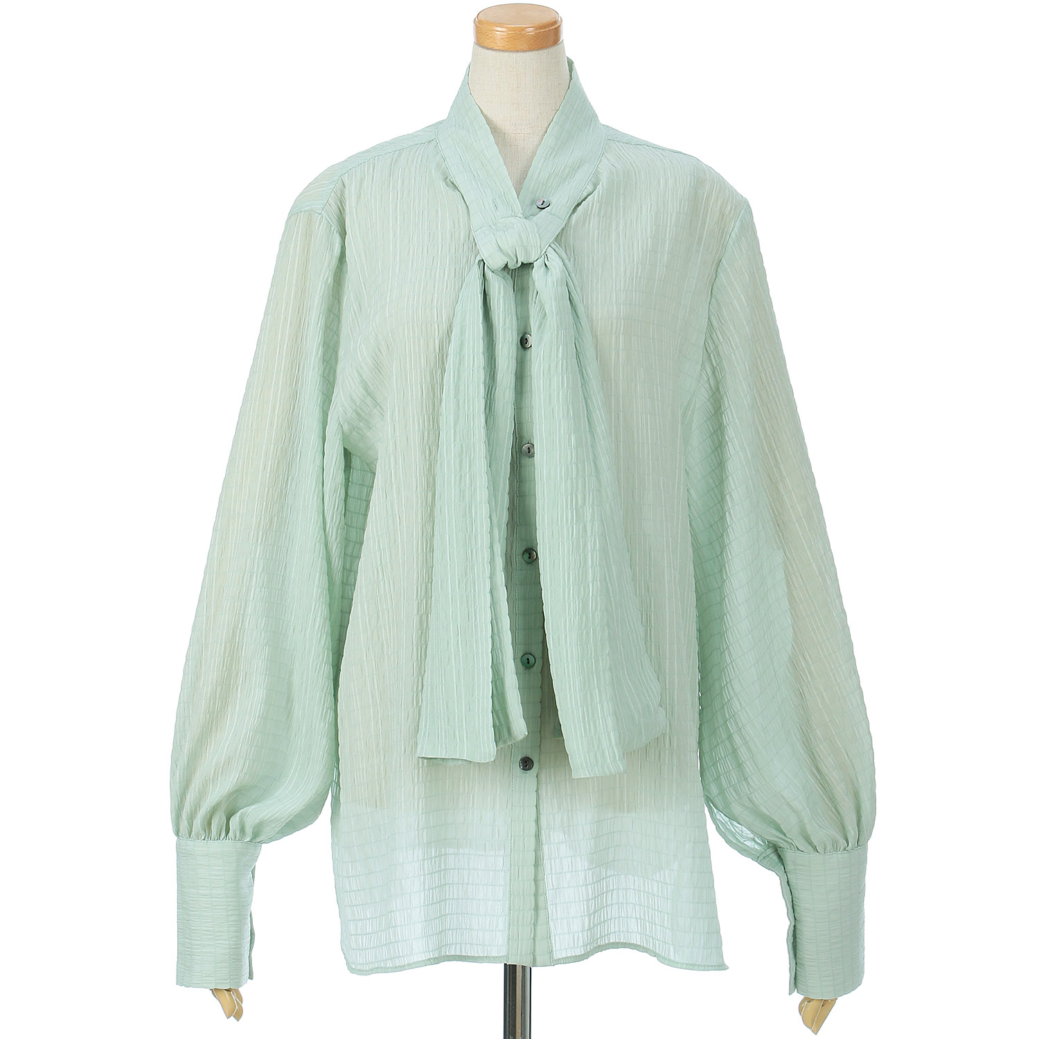 Palm Riche シアーボウタイブラウス