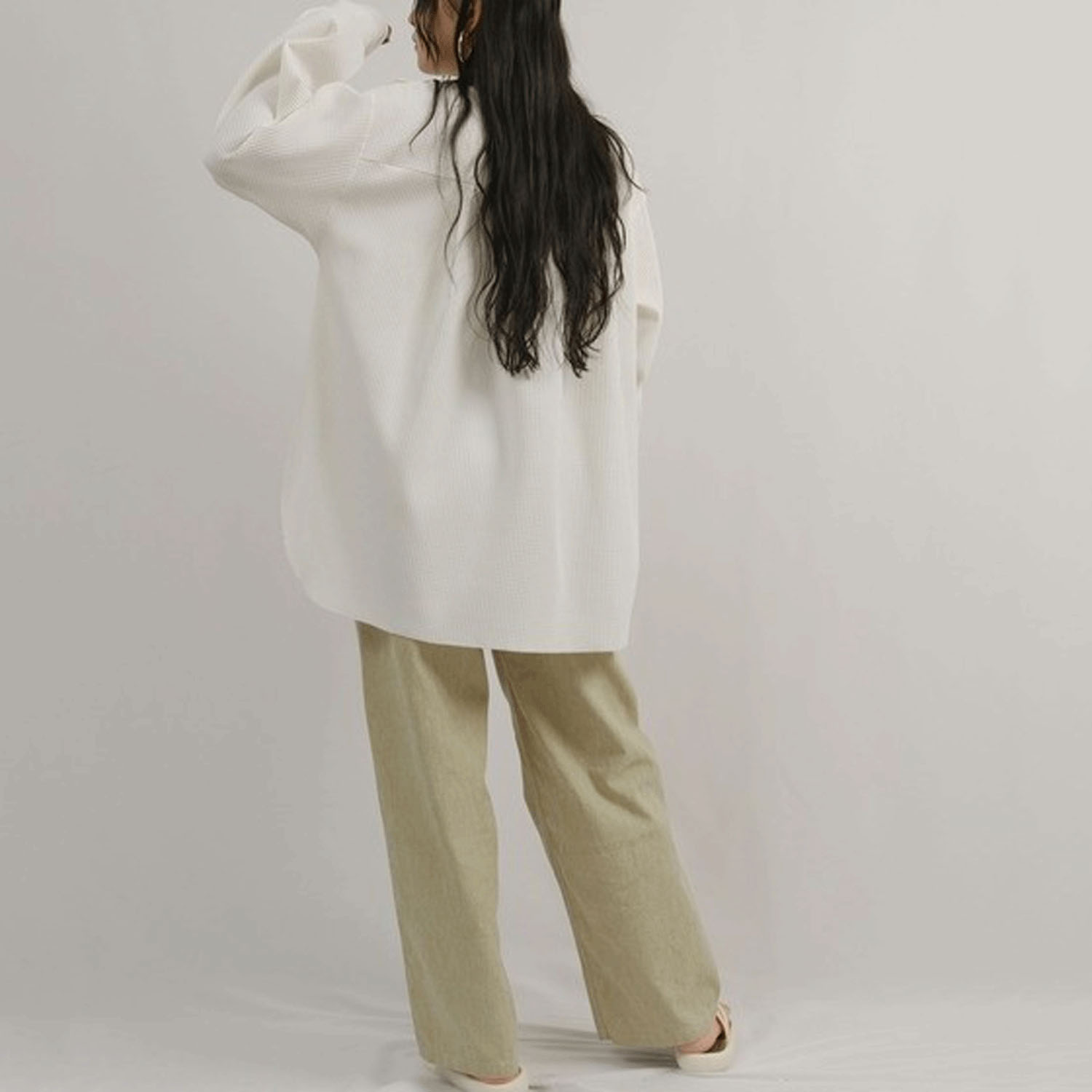 Palm Riche  ランダムフリルワッフルトップス - 画像8