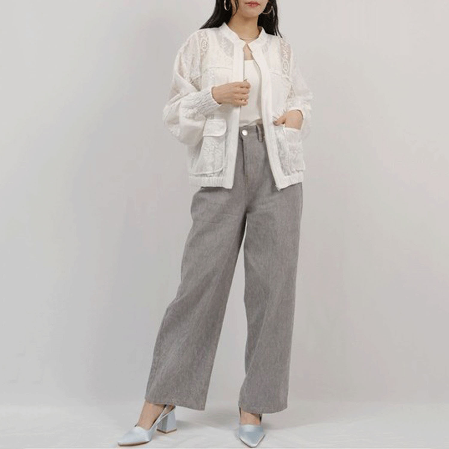 Palm Riche  パッチワークレースブルゾン - 画像6