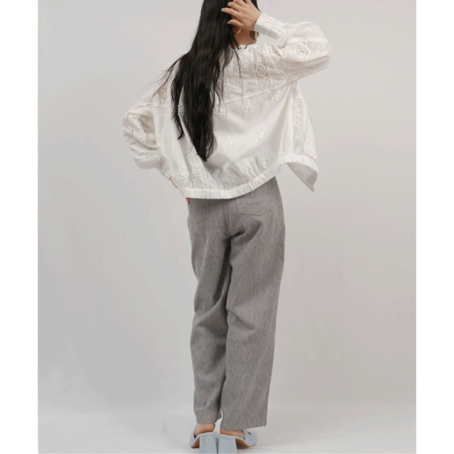 Palm Riche  パッチワークレースブルゾン - 画像8