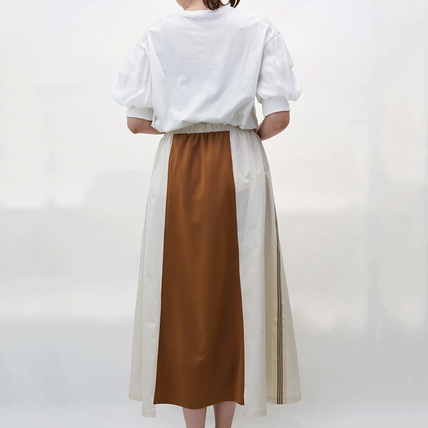 33℃ ライトポンチ×ナイロン切替サイドラインフレアスカート - 画像12