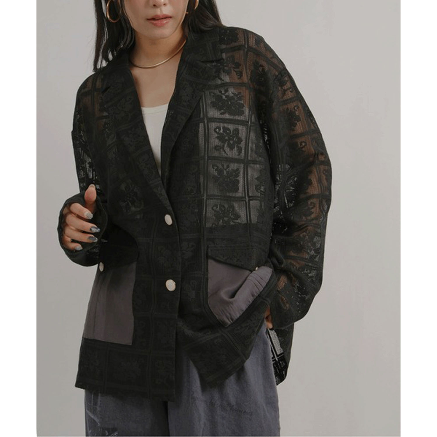 Palm Riche 2WAYレースジャケット - 画像10