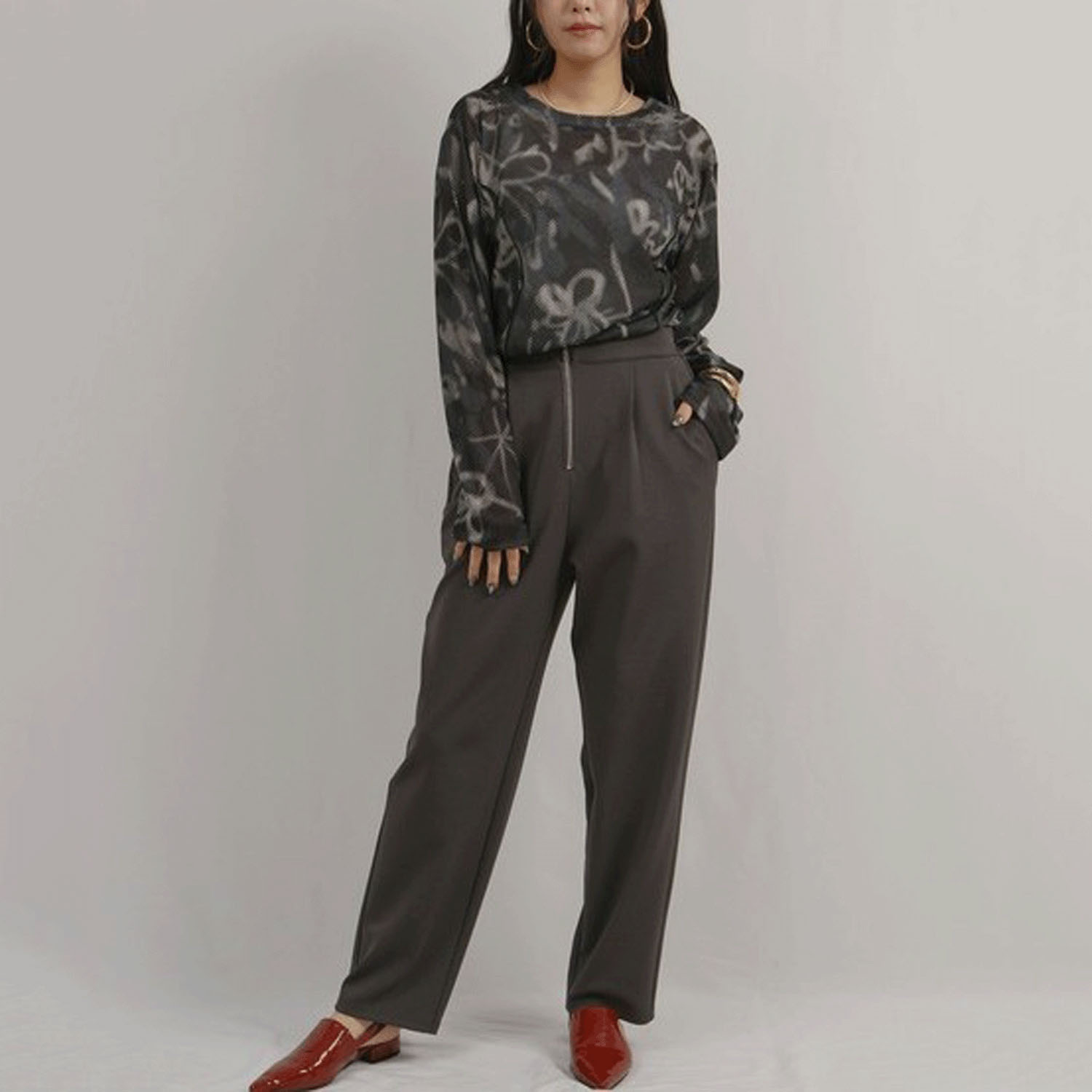 Palm Riche ドットレトロ柄シアートップス - 画像16