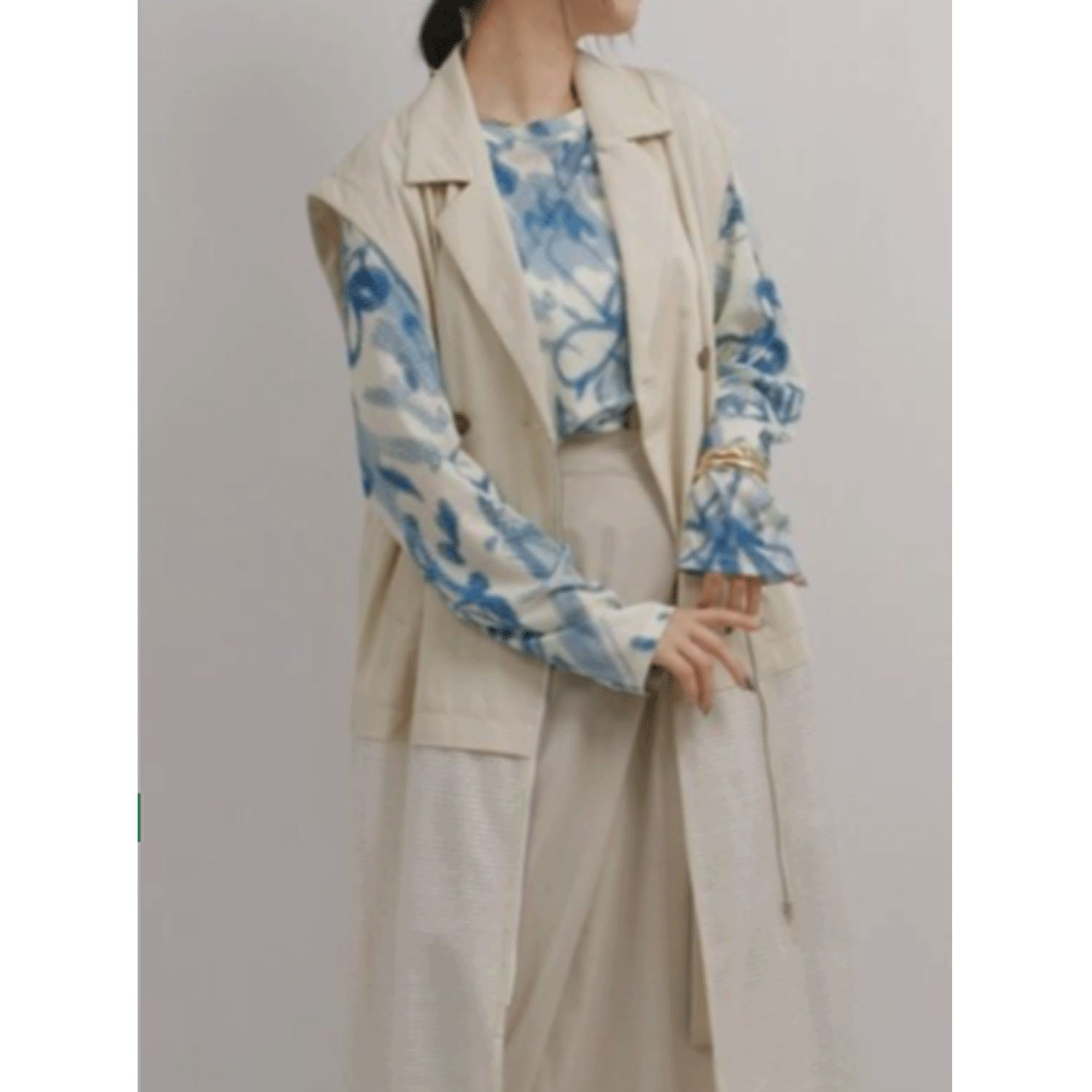 Palm Riche ドットレトロ柄シアートップス - 画像18