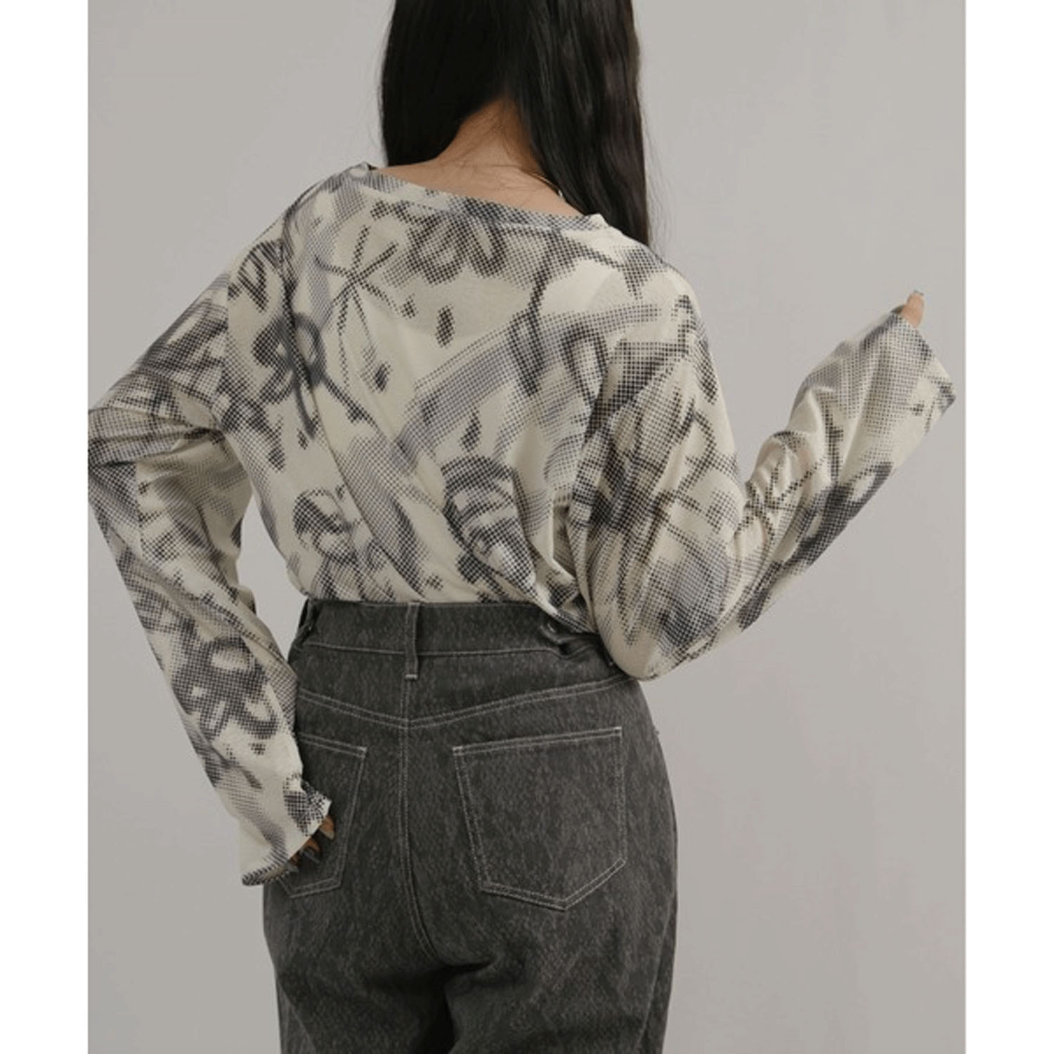 Palm Riche ドットレトロ柄シアートップス - 画像6