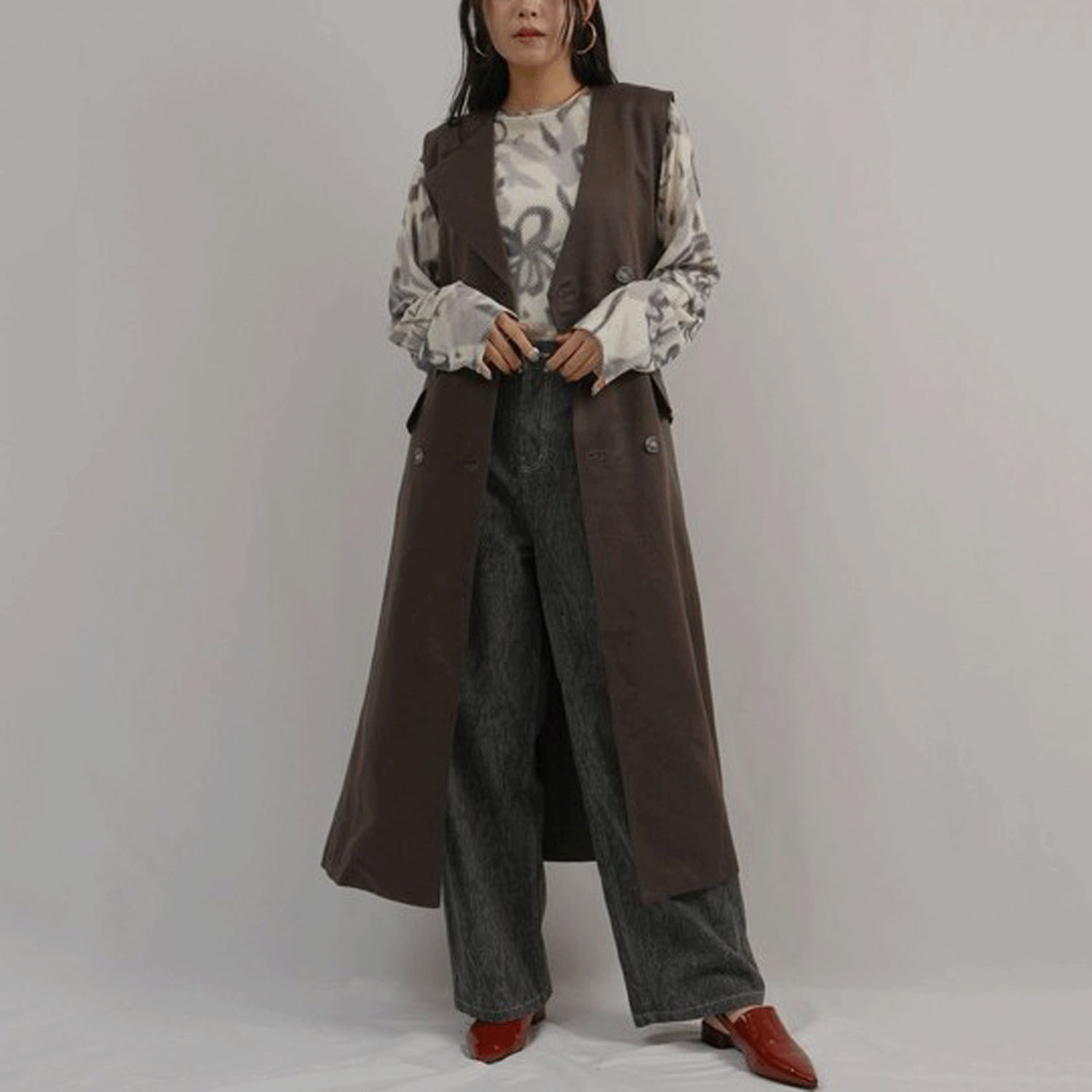 Palm Riche ドットレトロ柄シアートップス - 画像10