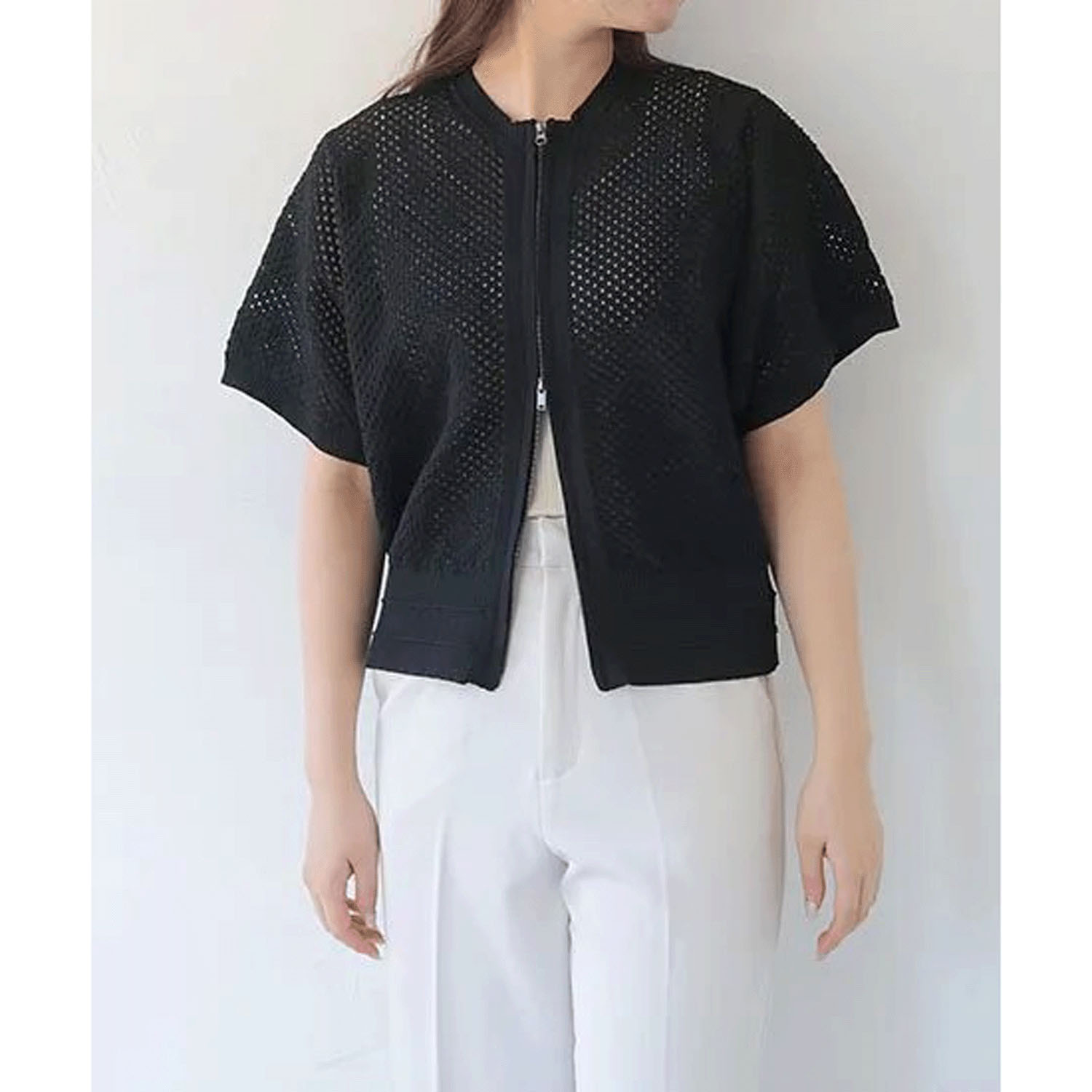 Vingtrois メッシュカーディガン - 画像3