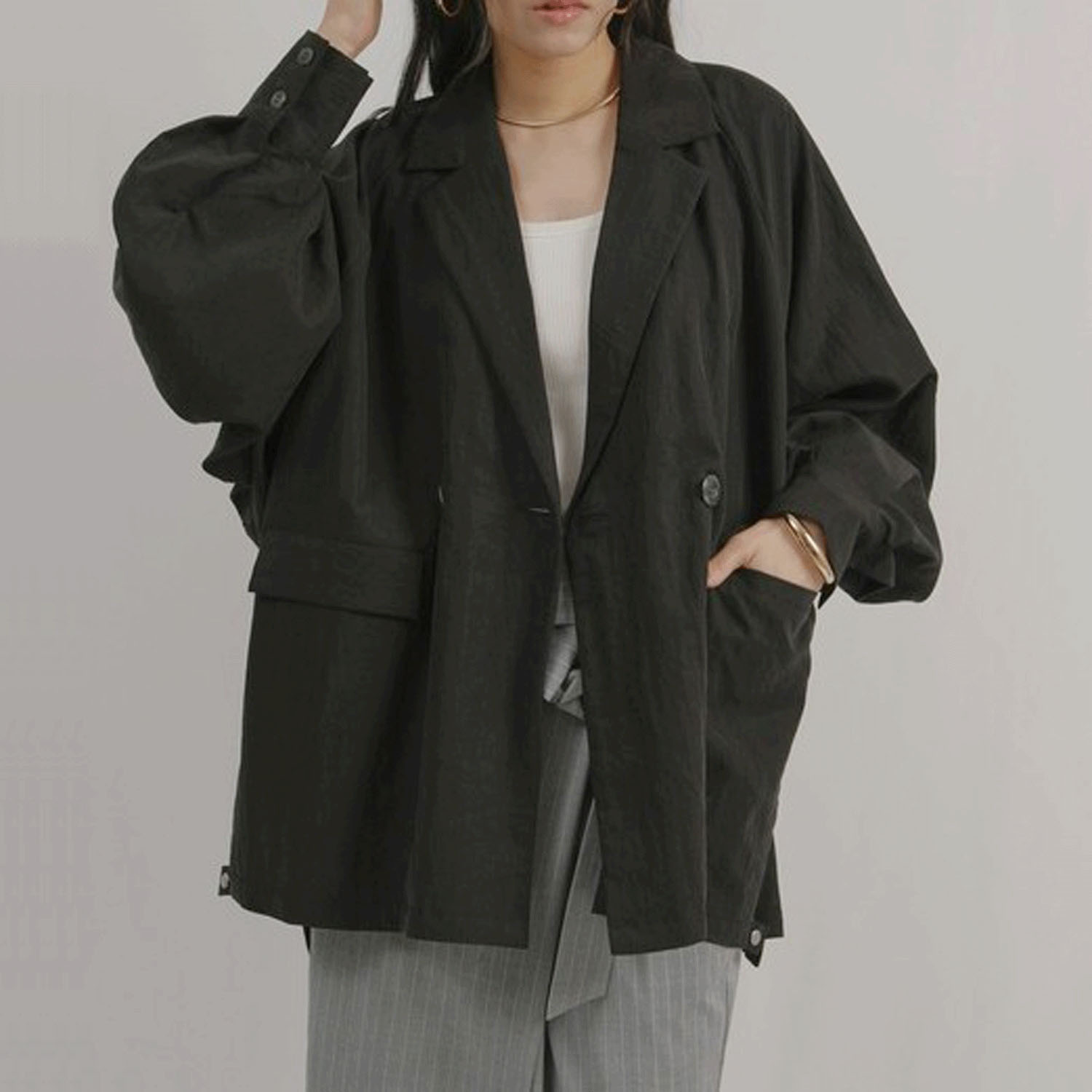 【Insta Live】Palm Riche ワッシャーオーバージャケット - 画像11