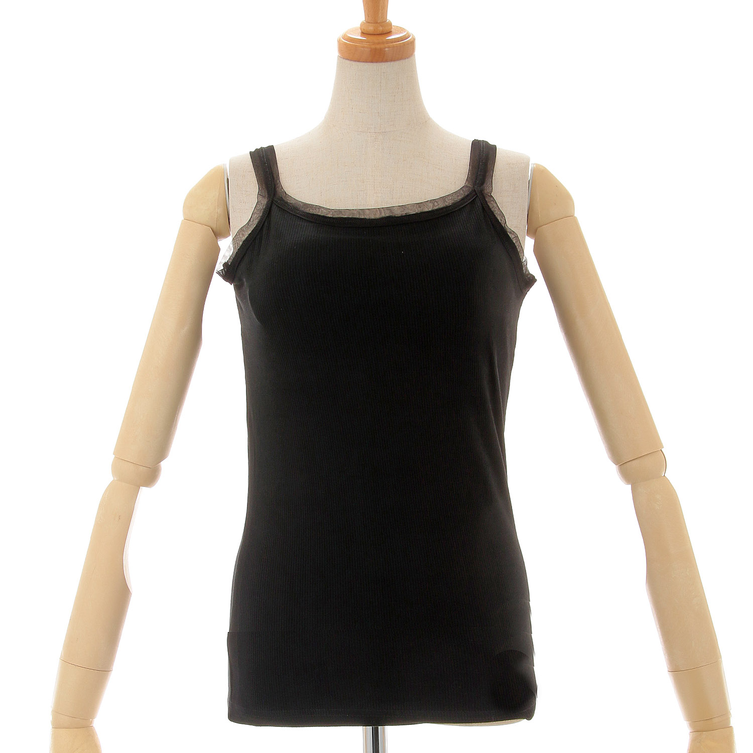 Vingtrois シアーストラップカップ付タンクトップ - 画像2