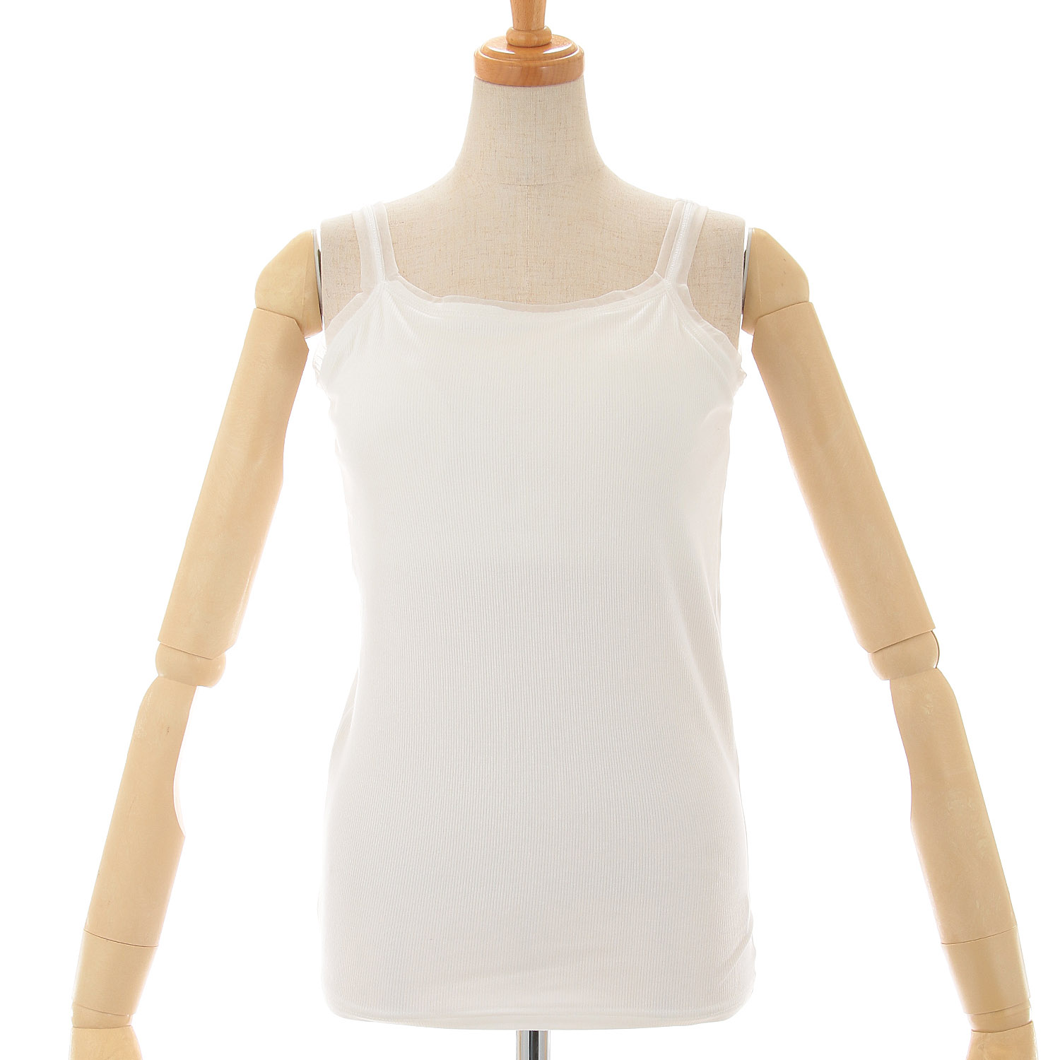 Vingtrois シアーストラップカップ付タンクトップ - 画像5