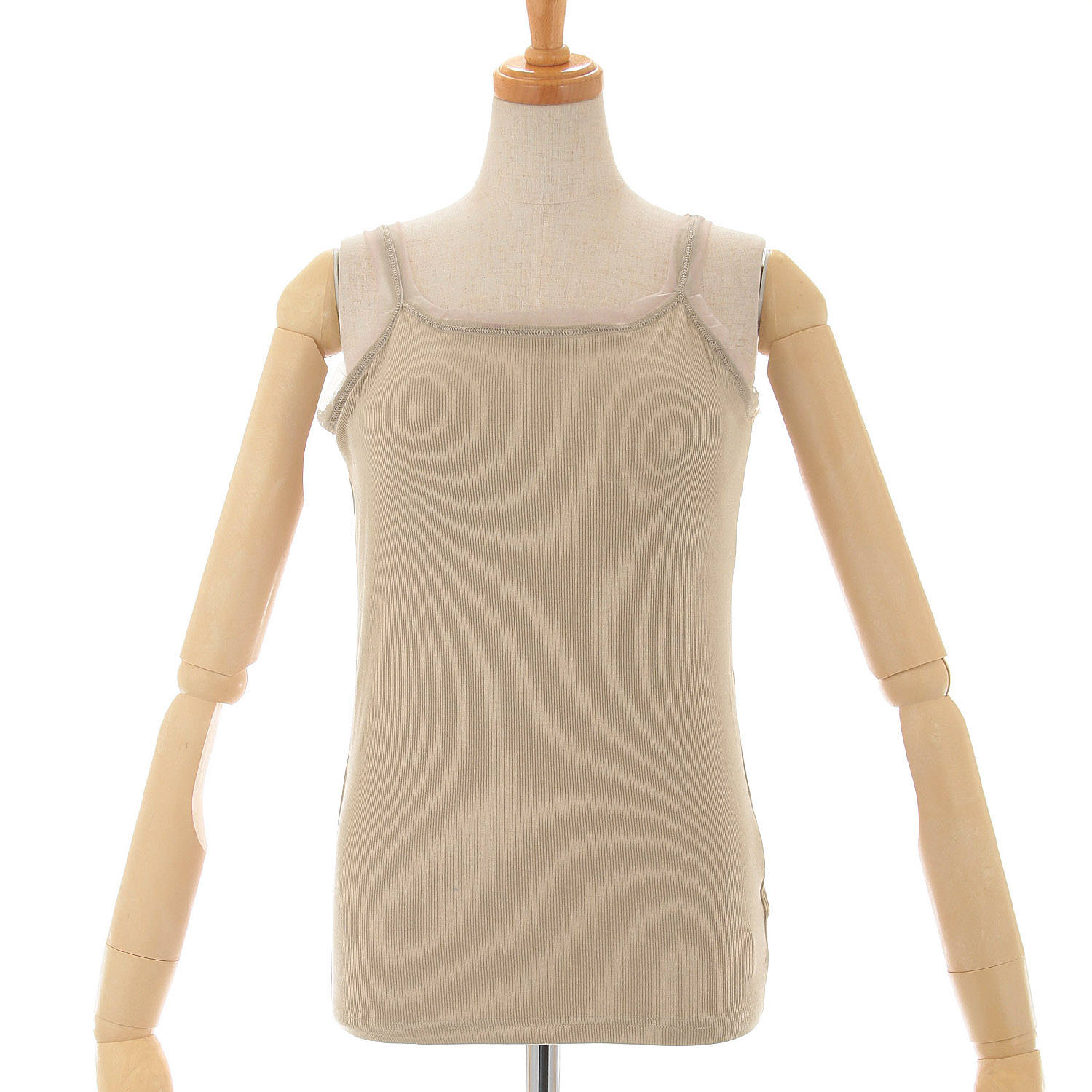 Vingtrois シアーストラップカップ付タンクトップ - 画像6