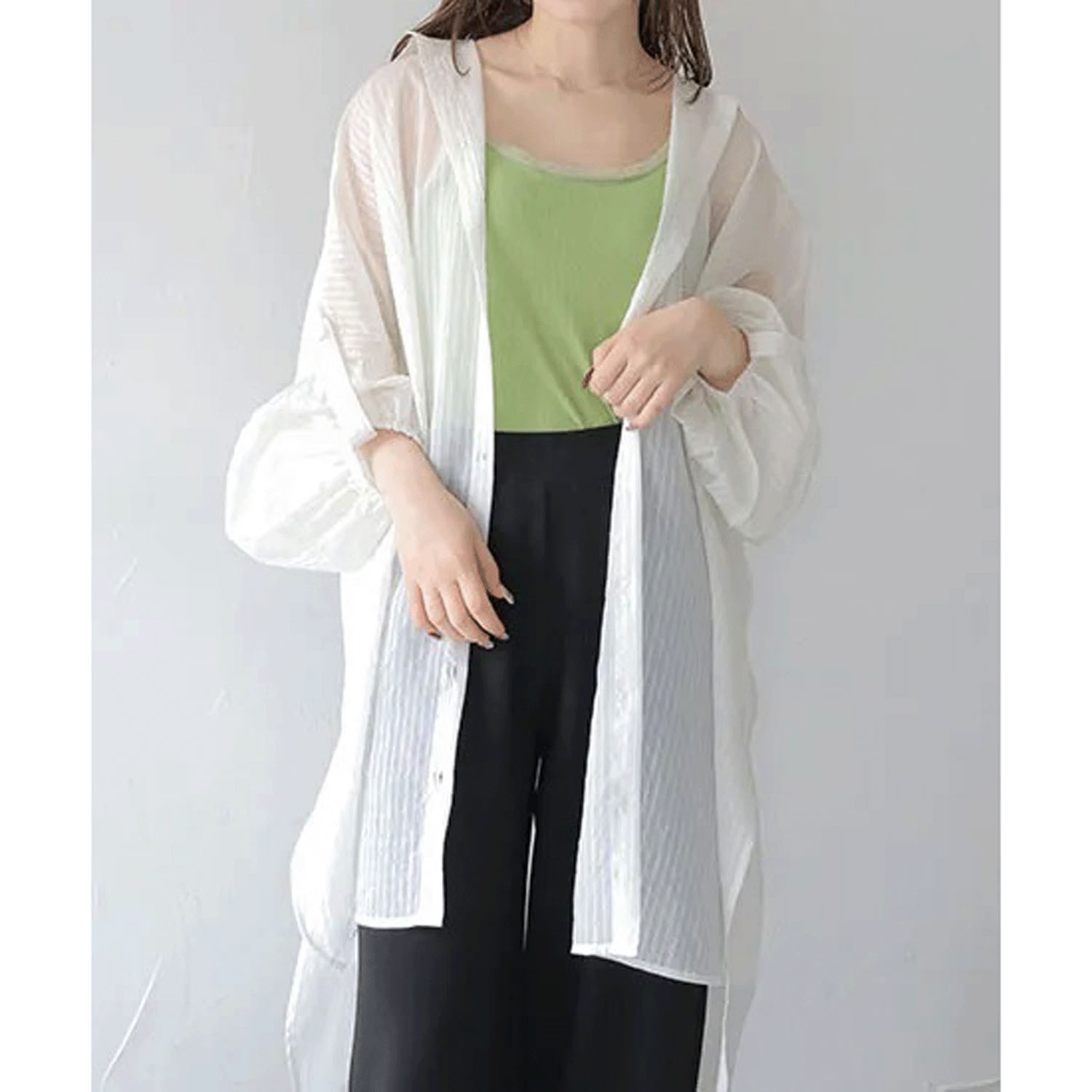 Vingtrois シアーストラップカップ付タンクトップ - 画像9