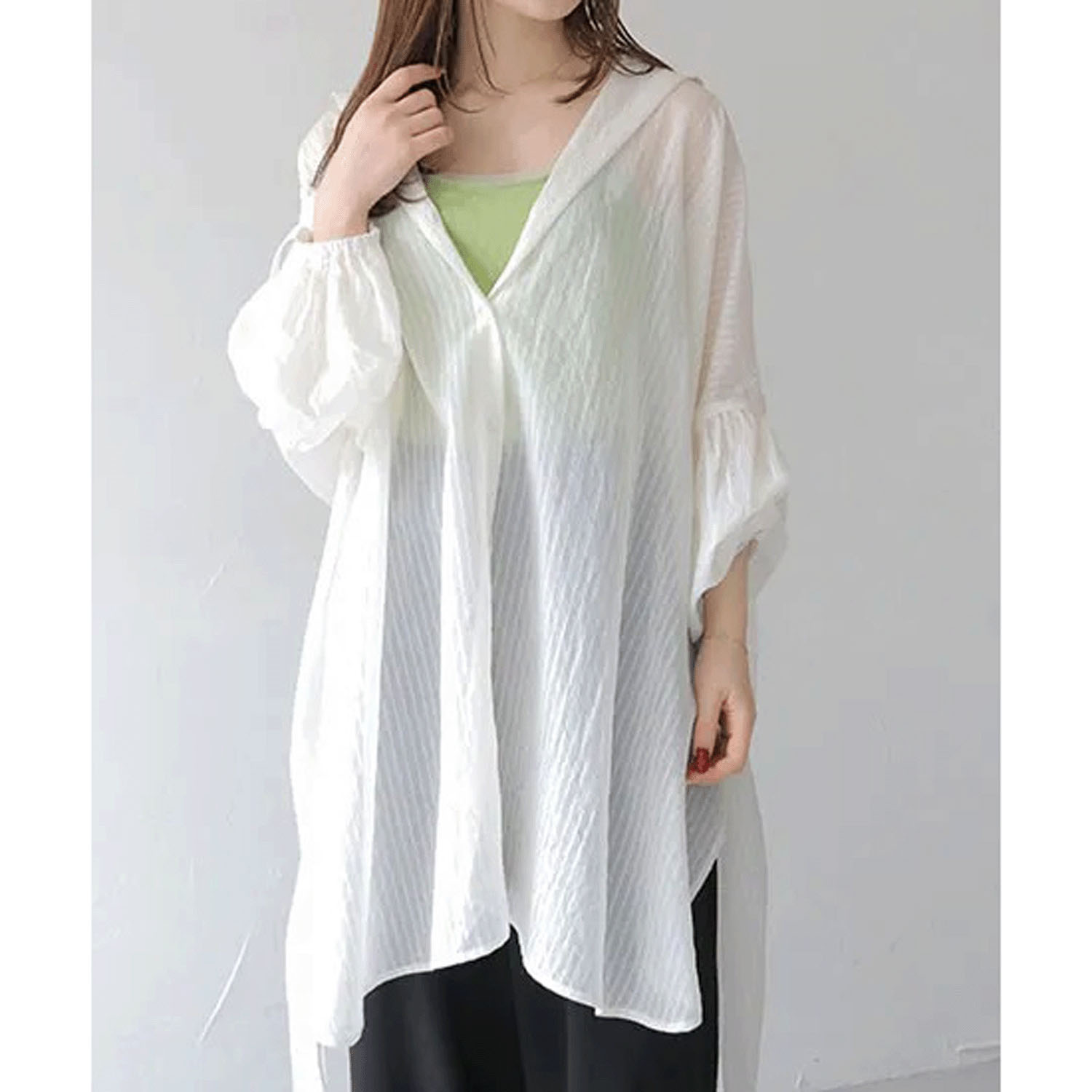 Vingtrois シアーストラップカップ付タンクトップ - 画像10