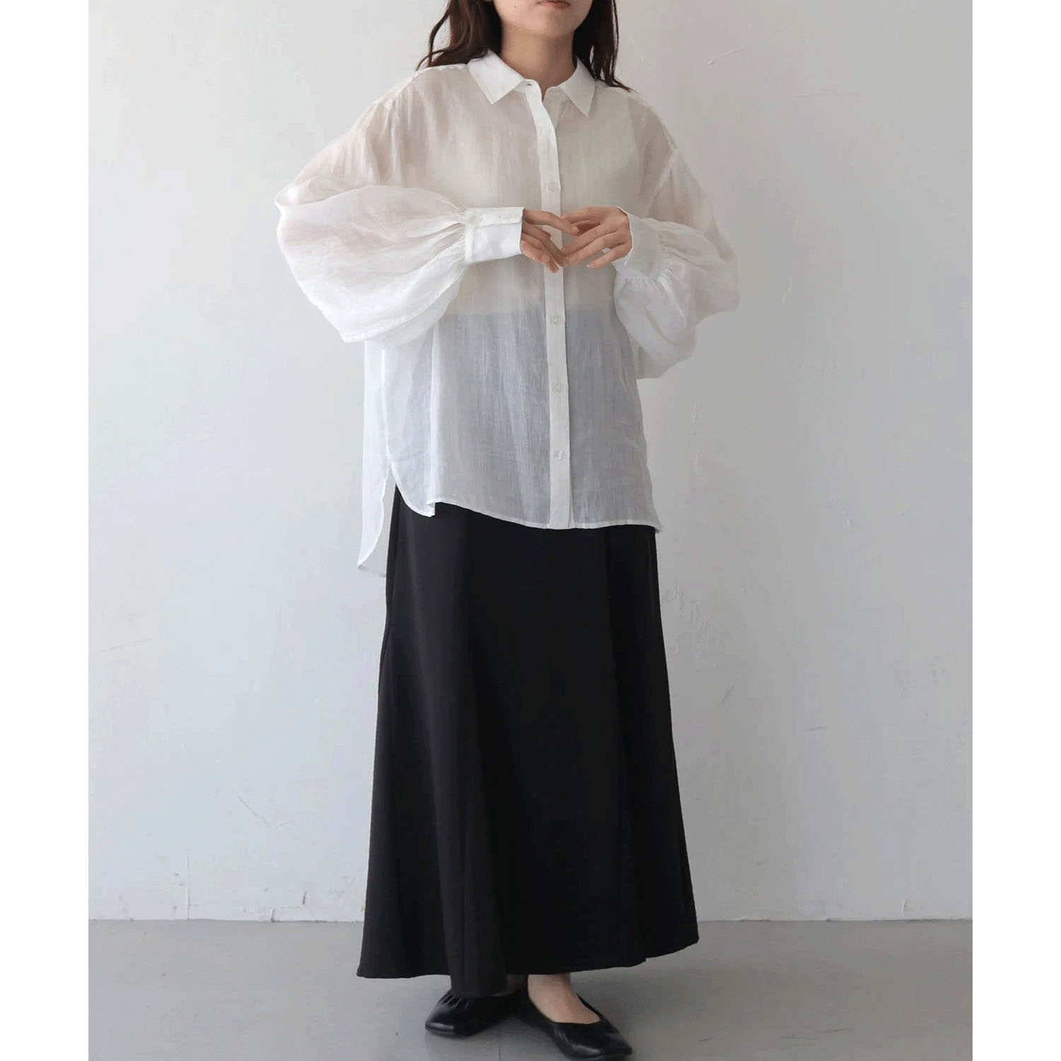 【Insta Live】vingtrois リネン袖ボリュームシャツ - 画像4