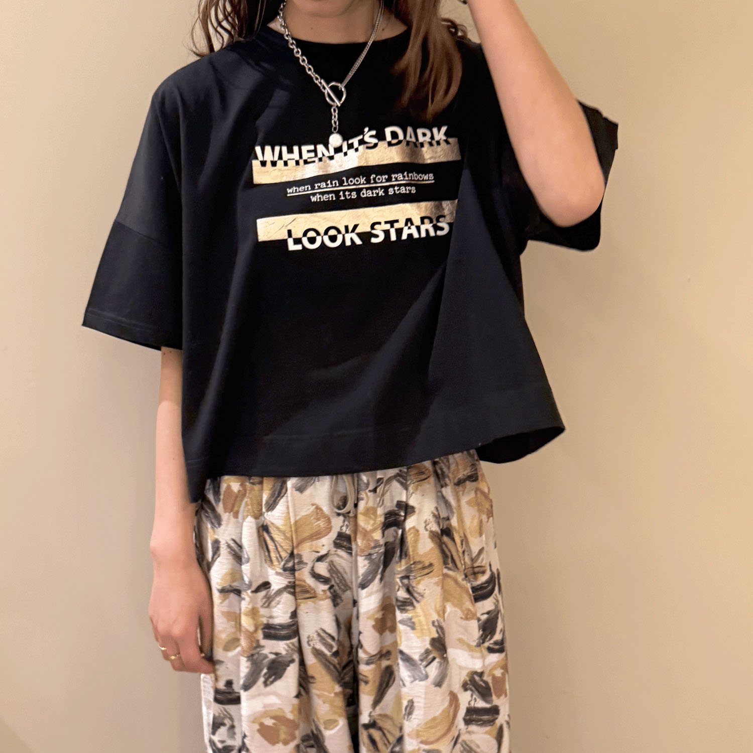 【Insta Live】vingtrois ドライタッチコットン箔ロゴT