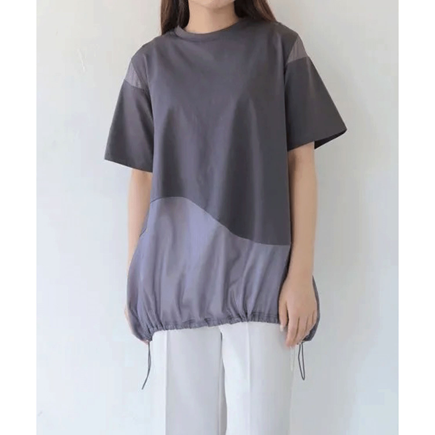 【動画あり】Vingtrois シアー切替ウェーブデザインプルオーバー - 画像2