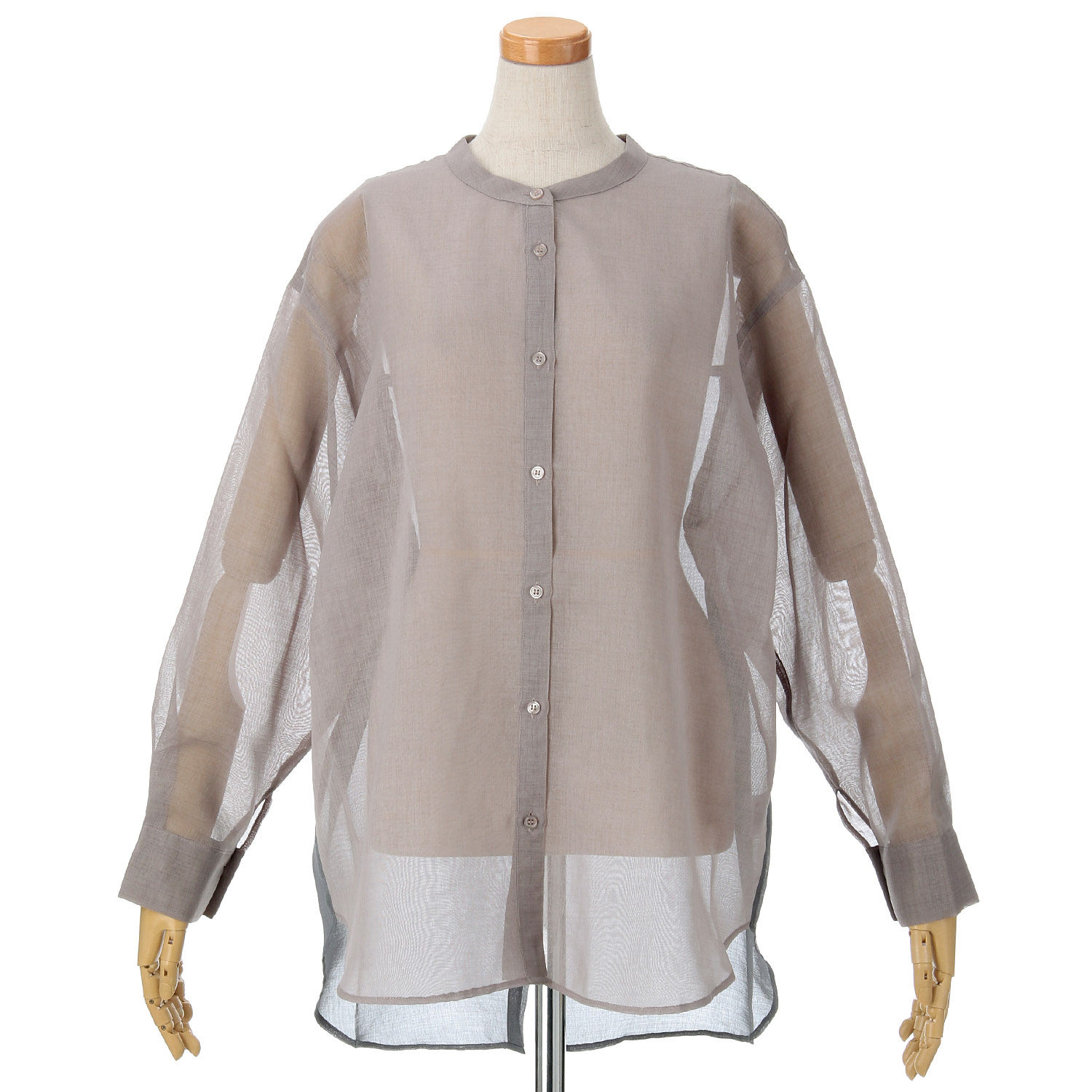 Emilyan シアーリネンライク切替ブラウス - 画像4